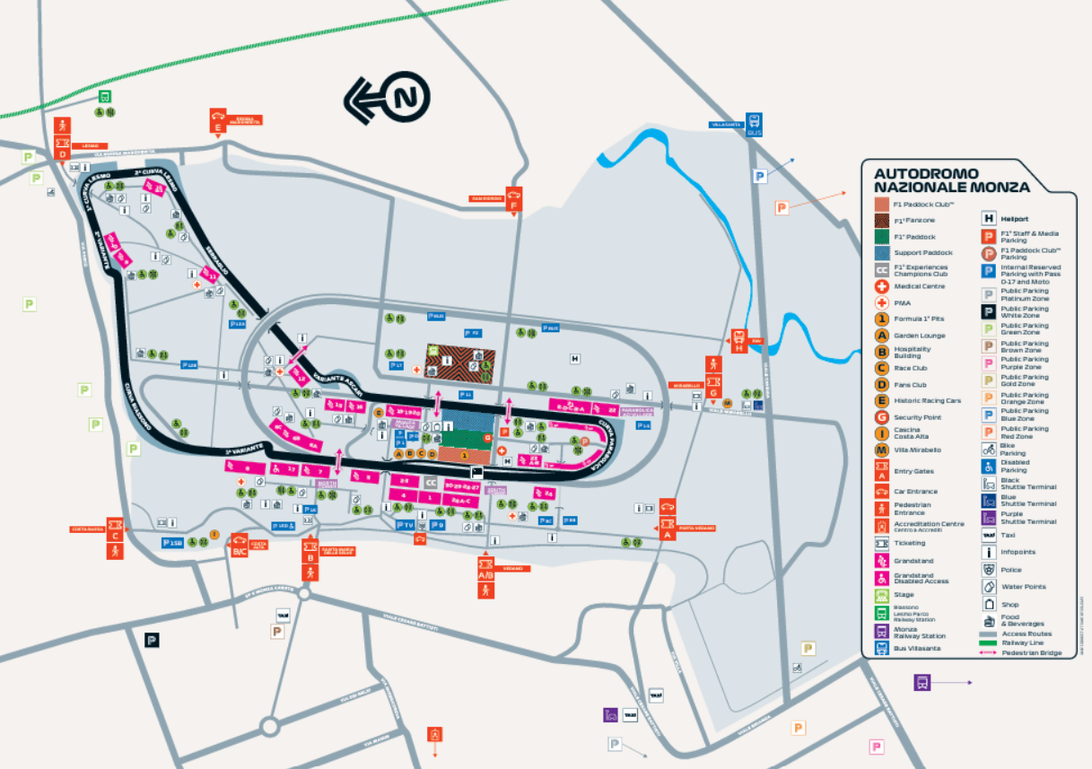Formula 1 Monza Parking│Green Area