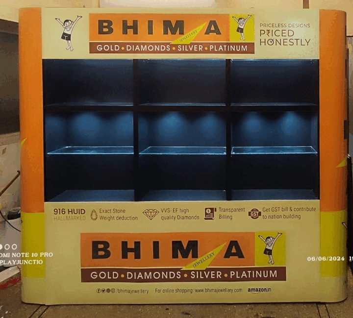 3 meter Portable jewelry exhibition Complete set up