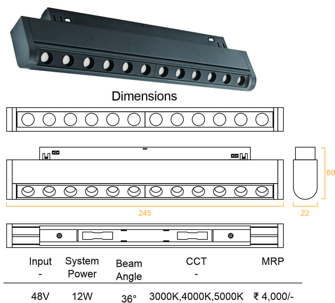 Rotatable Linear spot light 