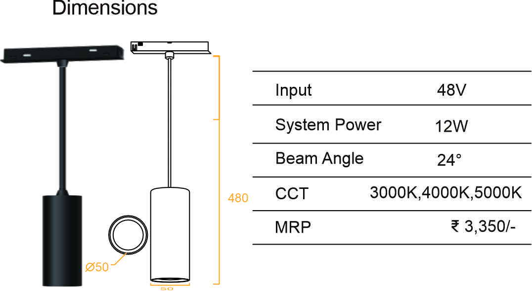Track Hanging Pendant Light