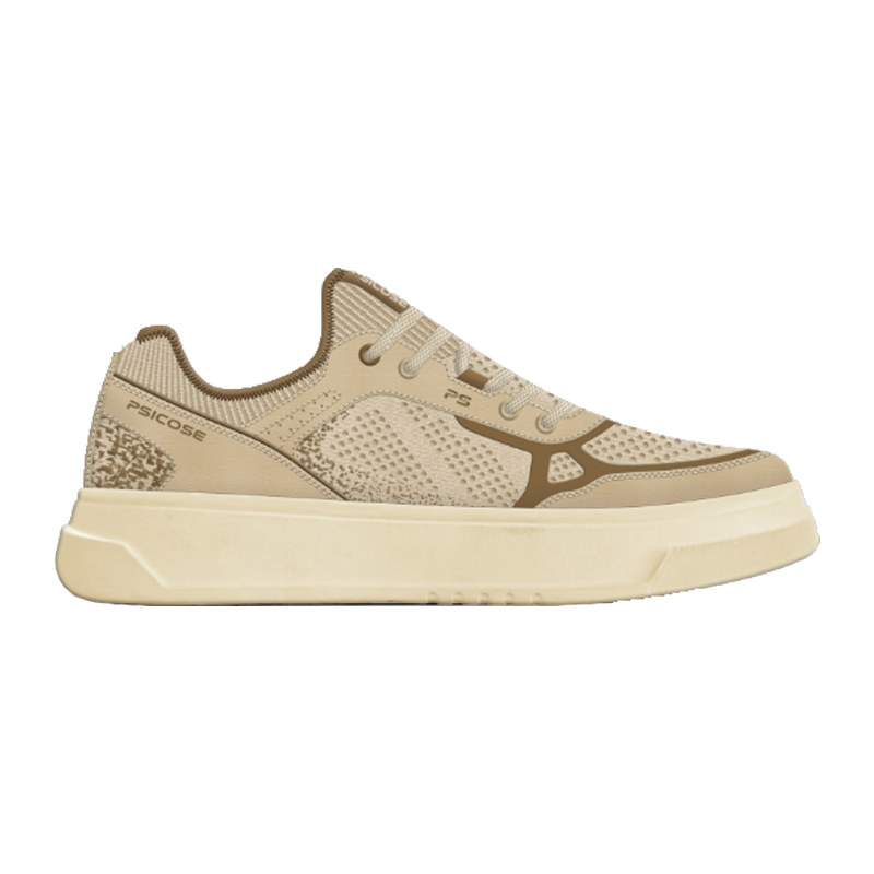 Psicose Beige Knit Sneakers