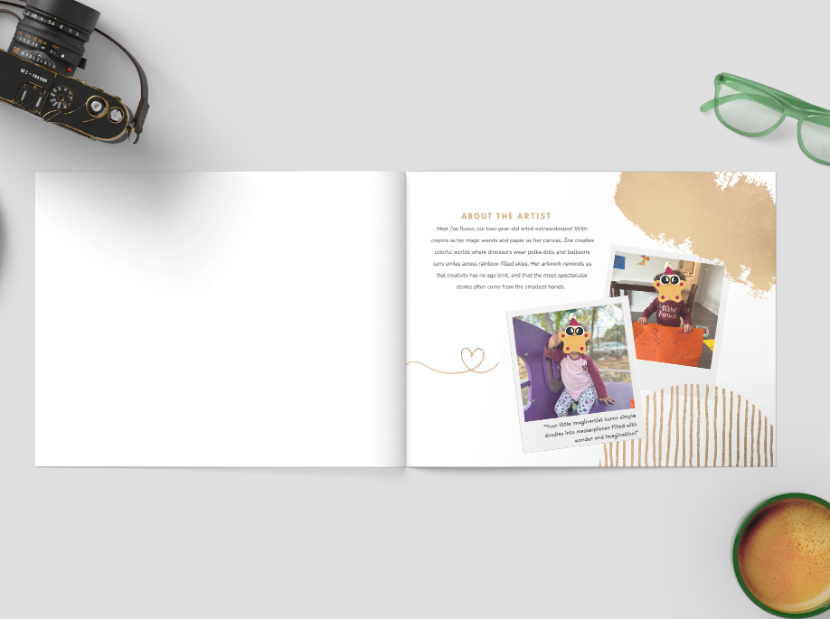 Custom Kids Art Book from Drawings