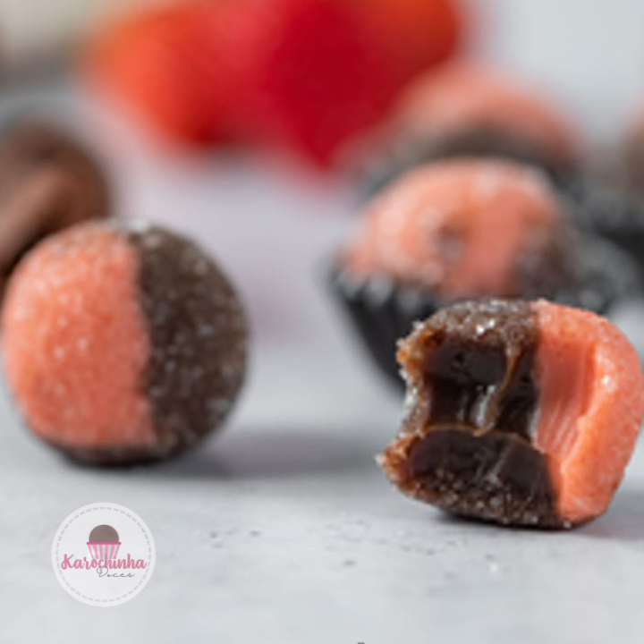 Cento de Brigadeiro Sensação – O Casamento Perfeito de Chocolate e Morango