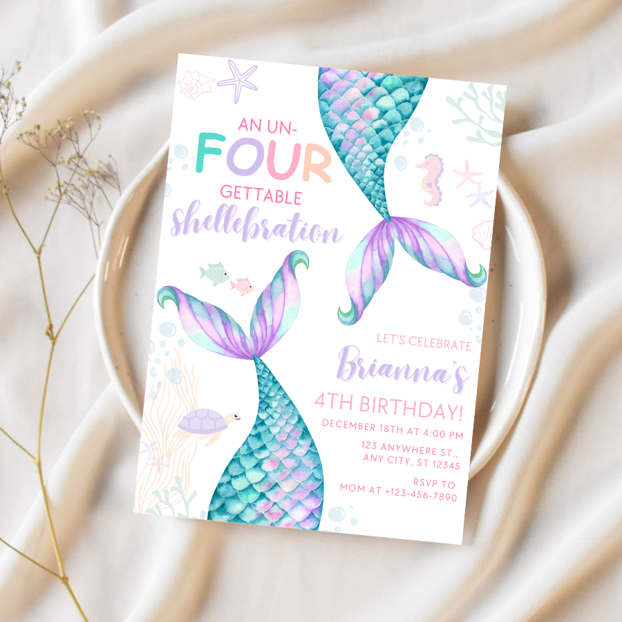 Mermaid Birthday Invitation