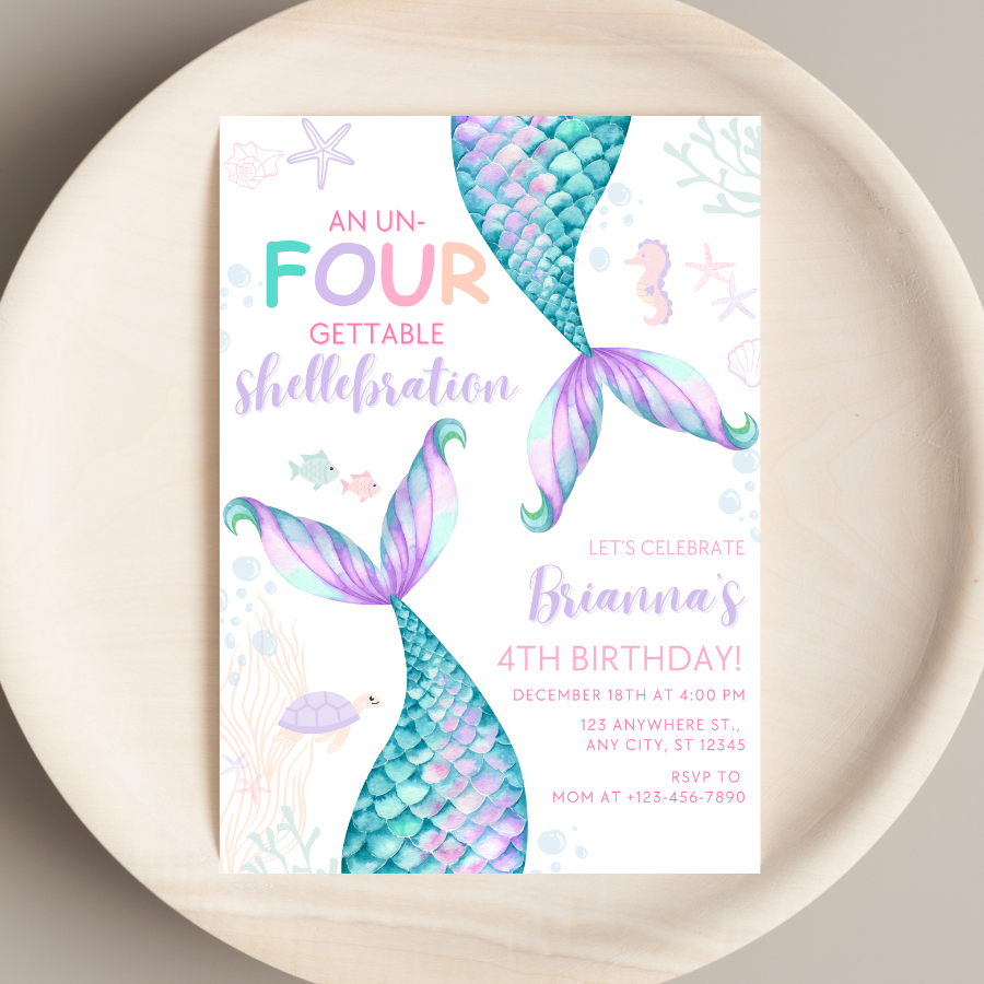 Mermaid Birthday Invitation