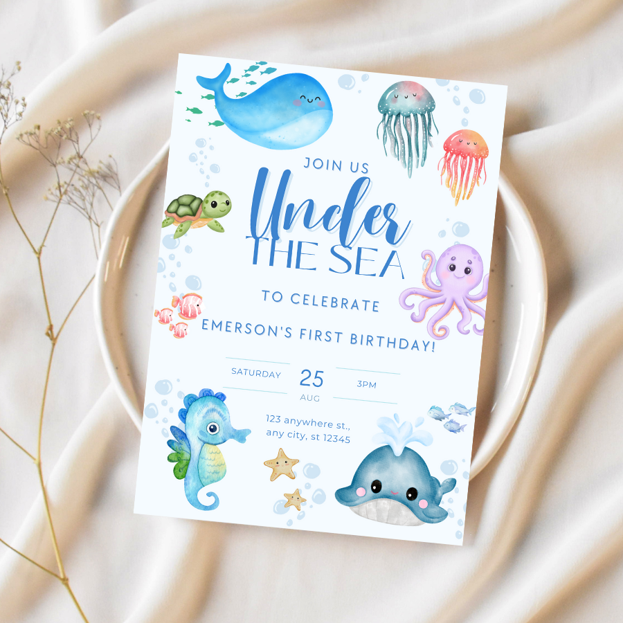 Under the Sea Birthday Invitation