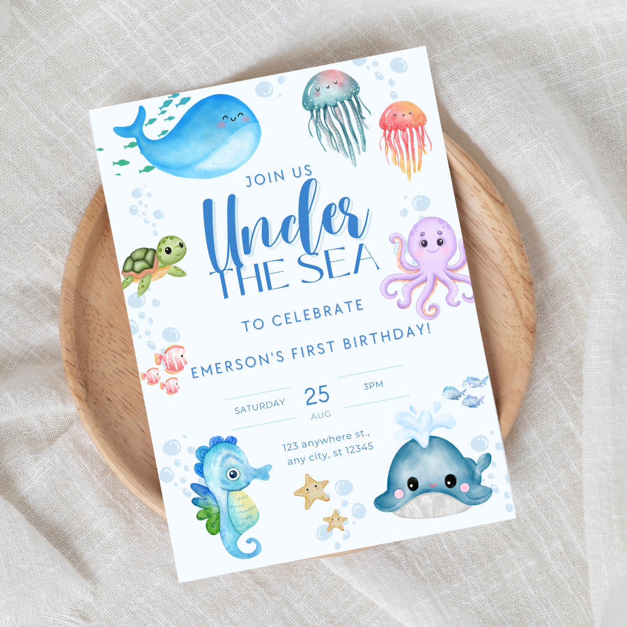 Under the Sea Birthday Invitation