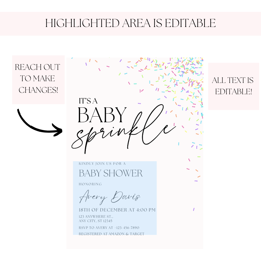 Baby Sprinkle Baby Shower Invitation