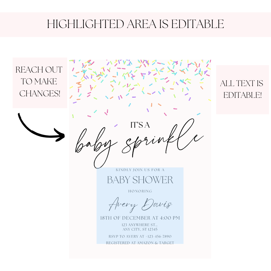 Baby Sprinkle Baby Shower Invitation