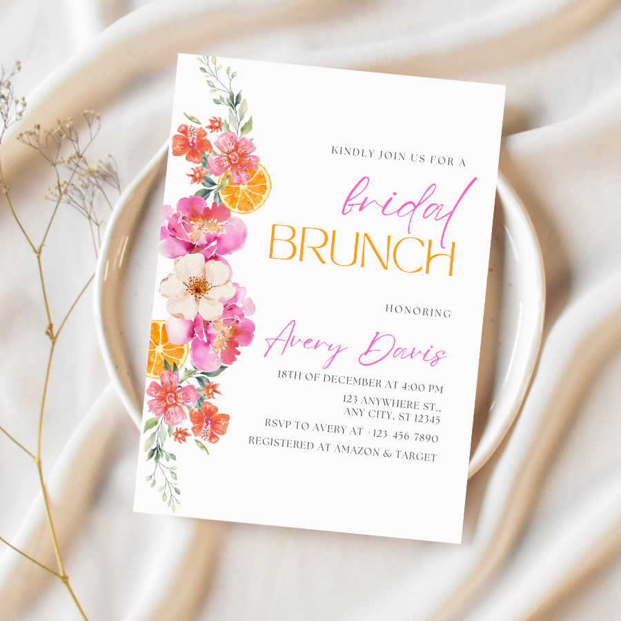 Citrus Bridal Brunch Invitation Bridal Shower