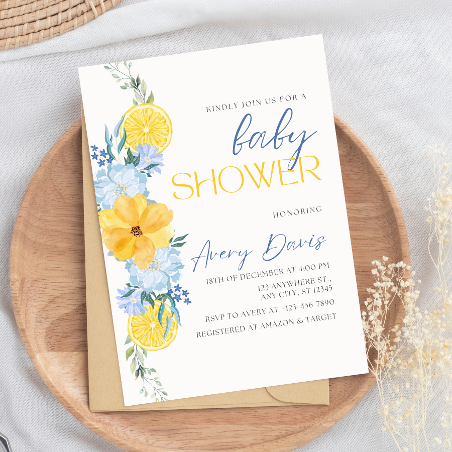 Citrus Baby Shower Invitation