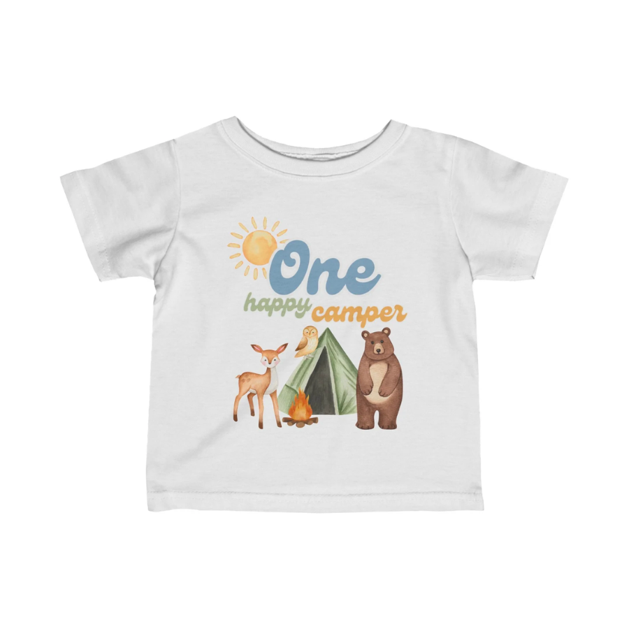 ONE Happy Camper Birthday Shirt Matching Shirts