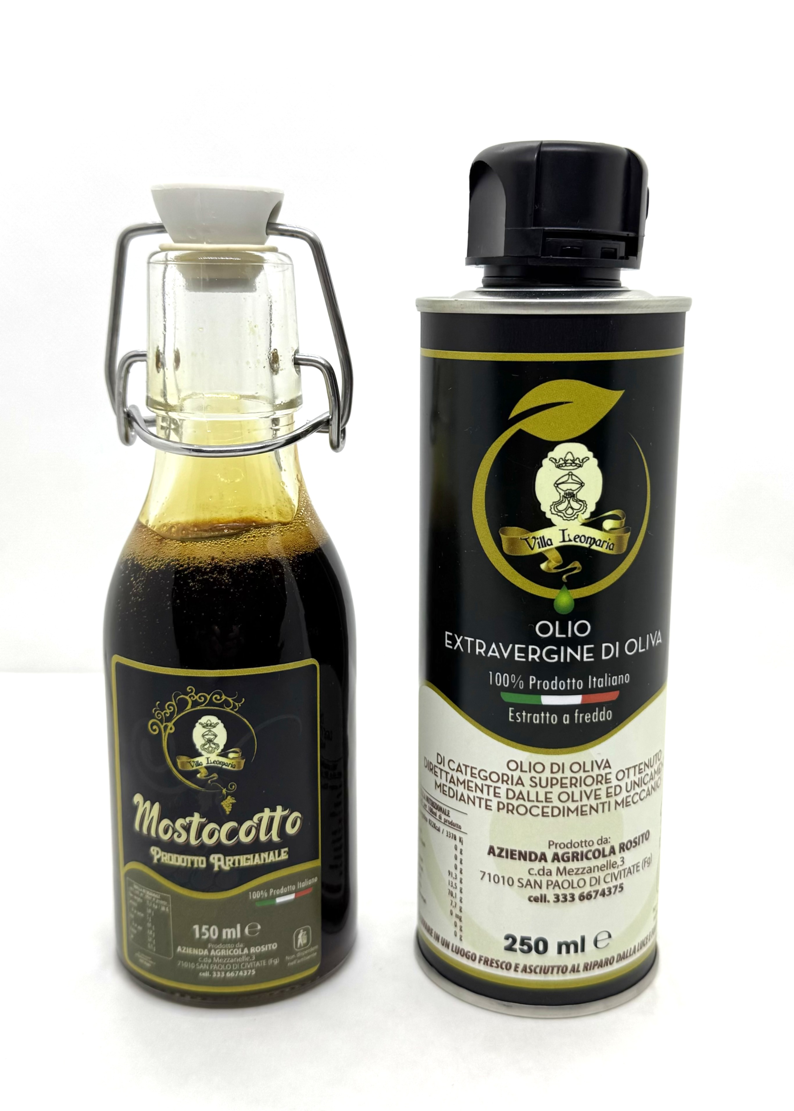 Olio Extravergine Lattina 0,25L + Bottiglia Mosto Cotto 150ML