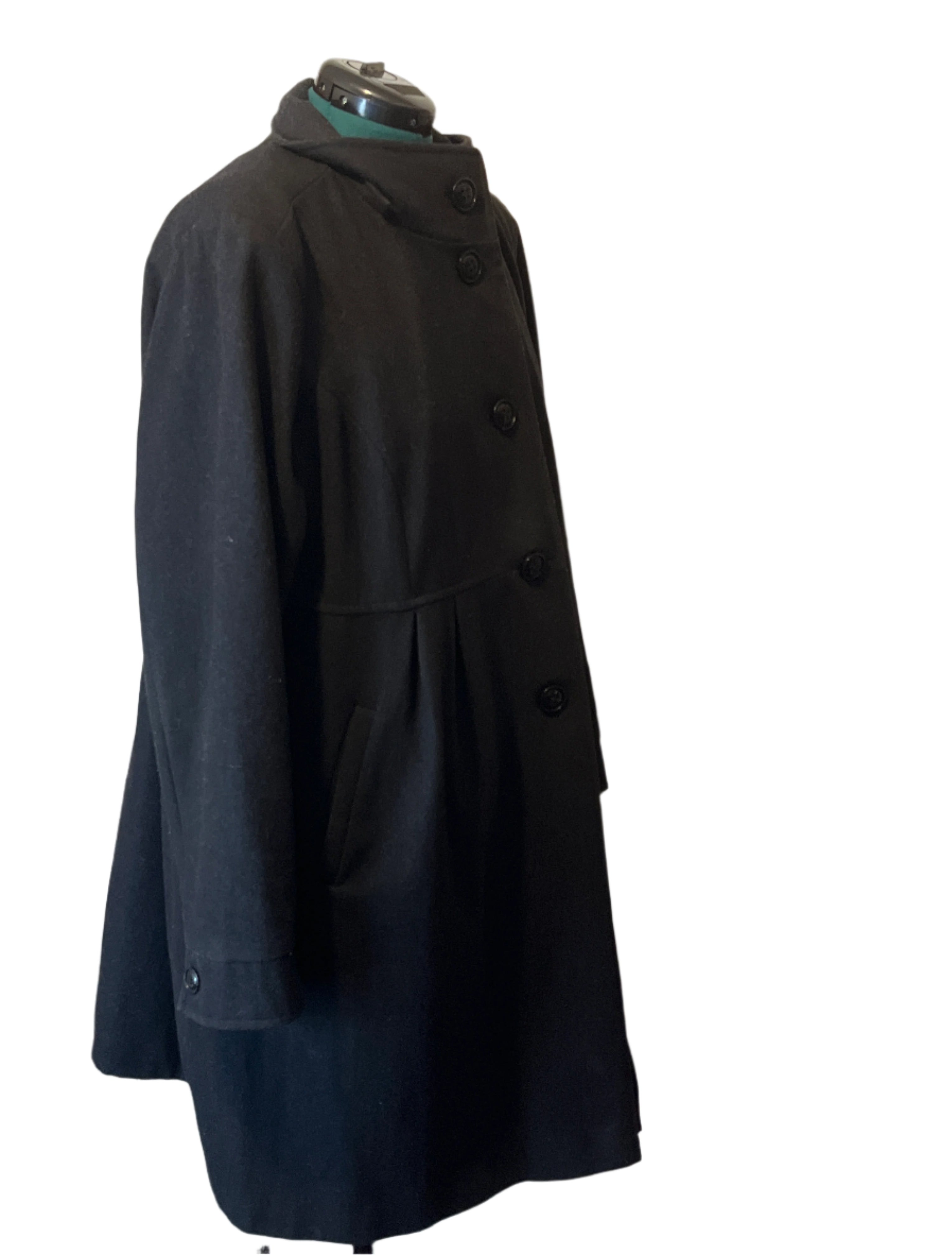 women's black wool coat (size 20W)
