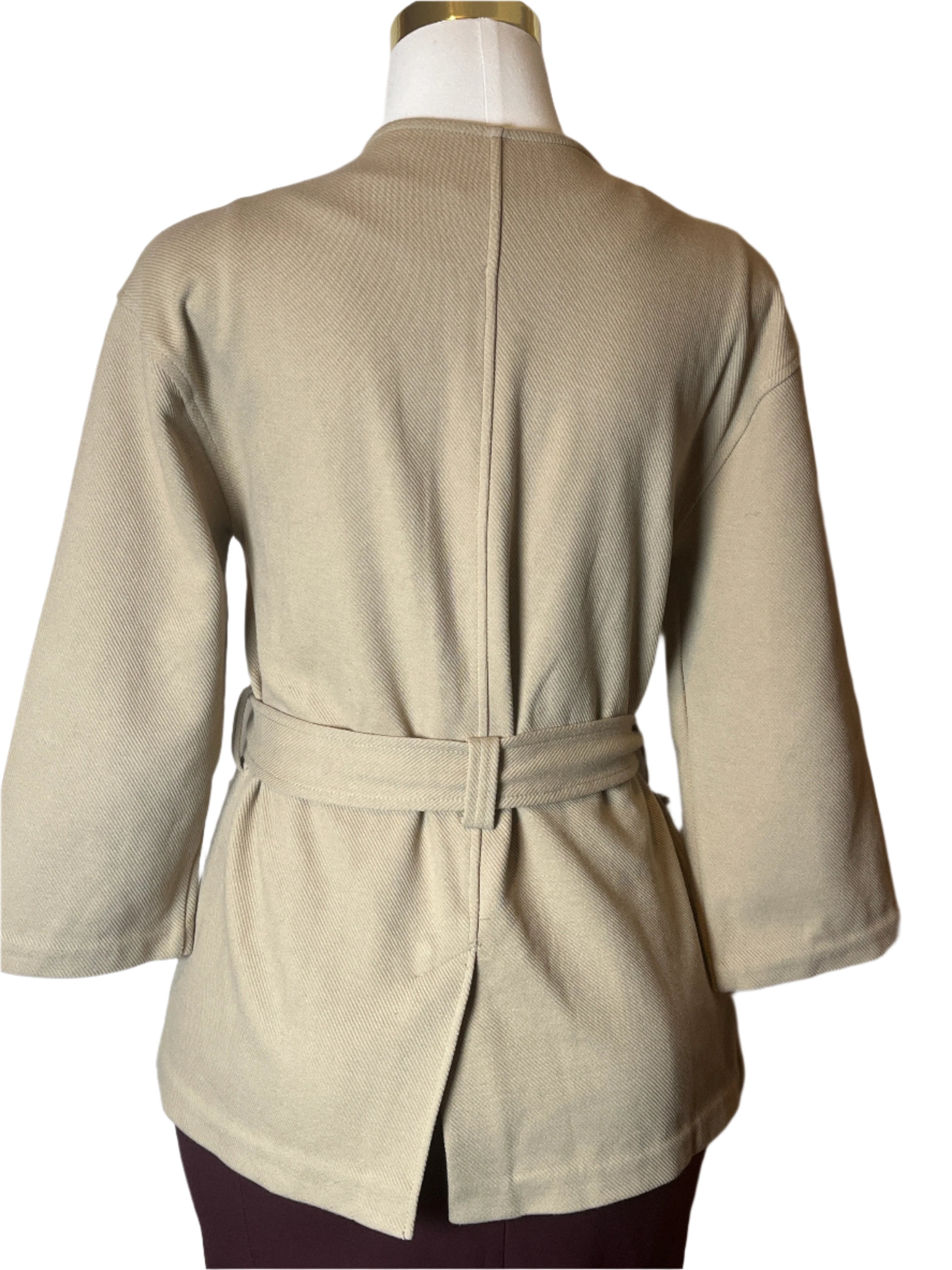 Banana Republic Tan Formal  Light Buttoned Jacket With Belt (size M)