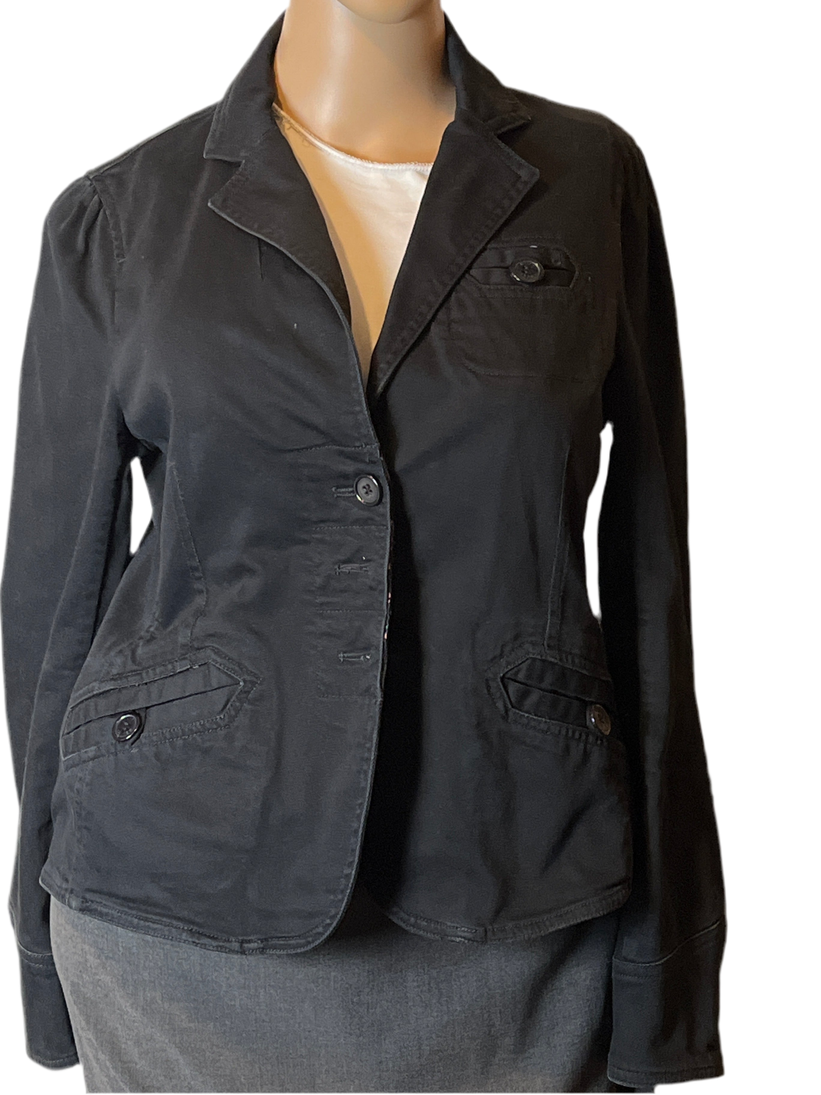  Black 1 buttoned women's jacket (size 6)