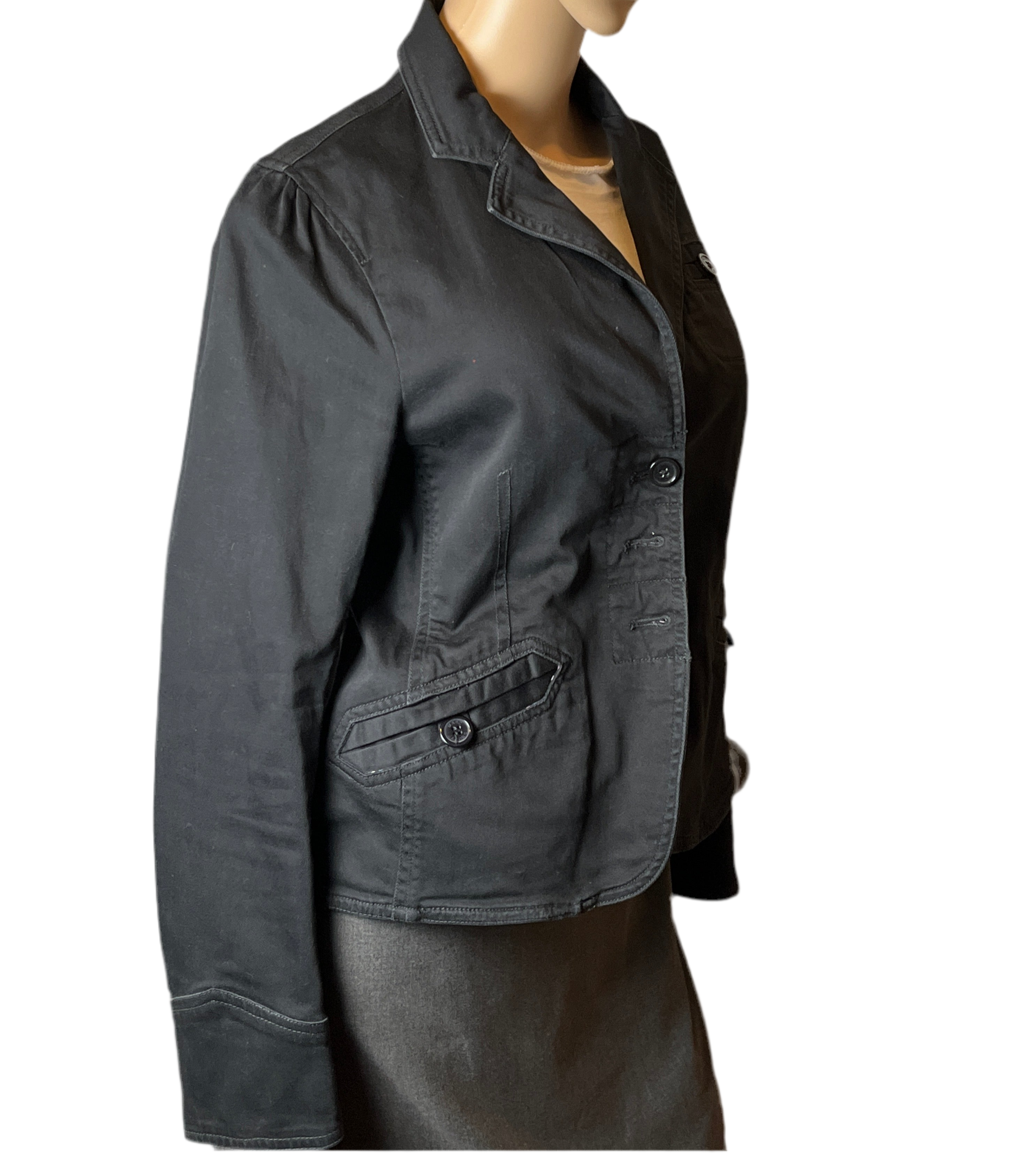  Black 1 buttoned women's jacket (size 6)