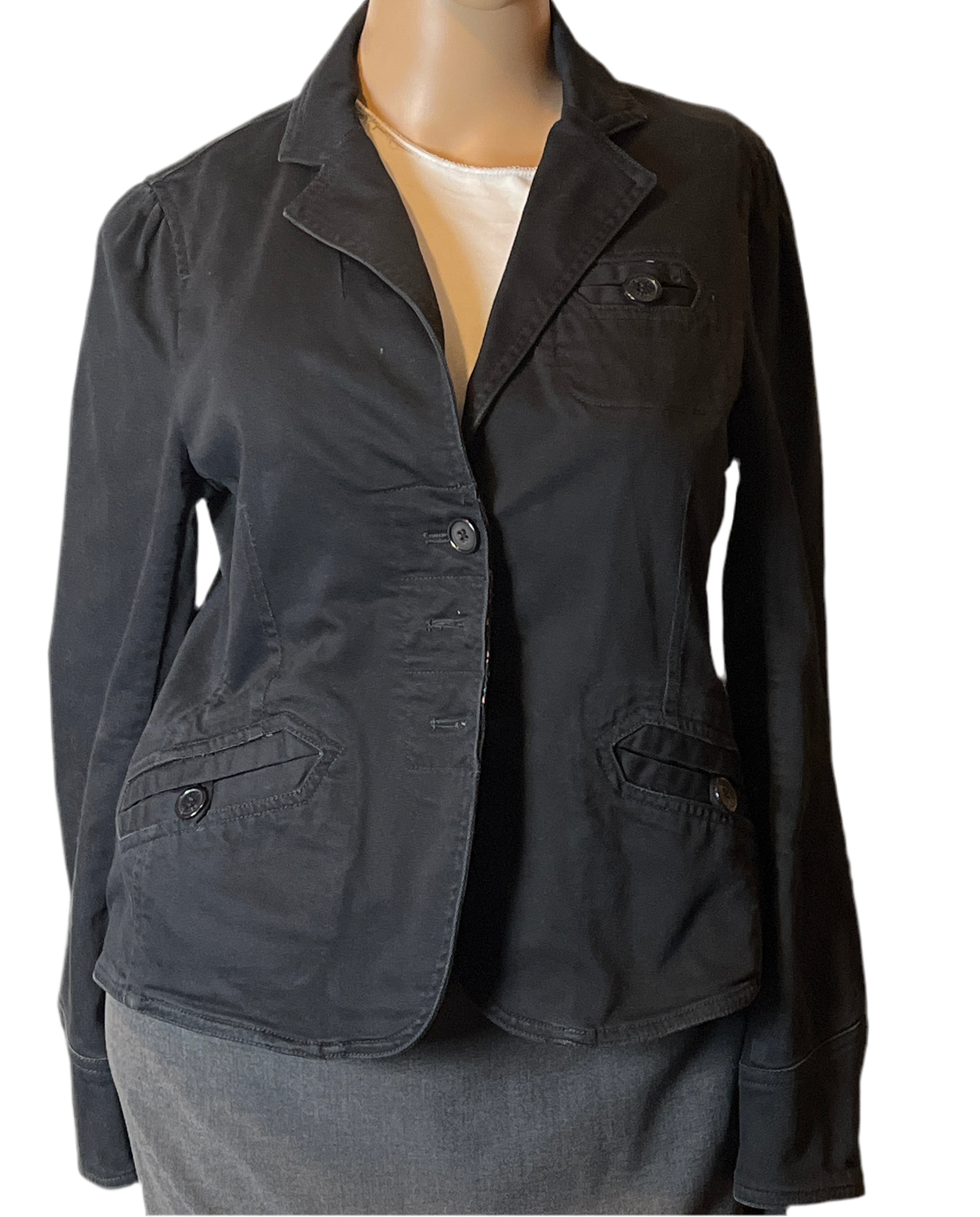  Black 1 buttoned women's jacket (size 6)