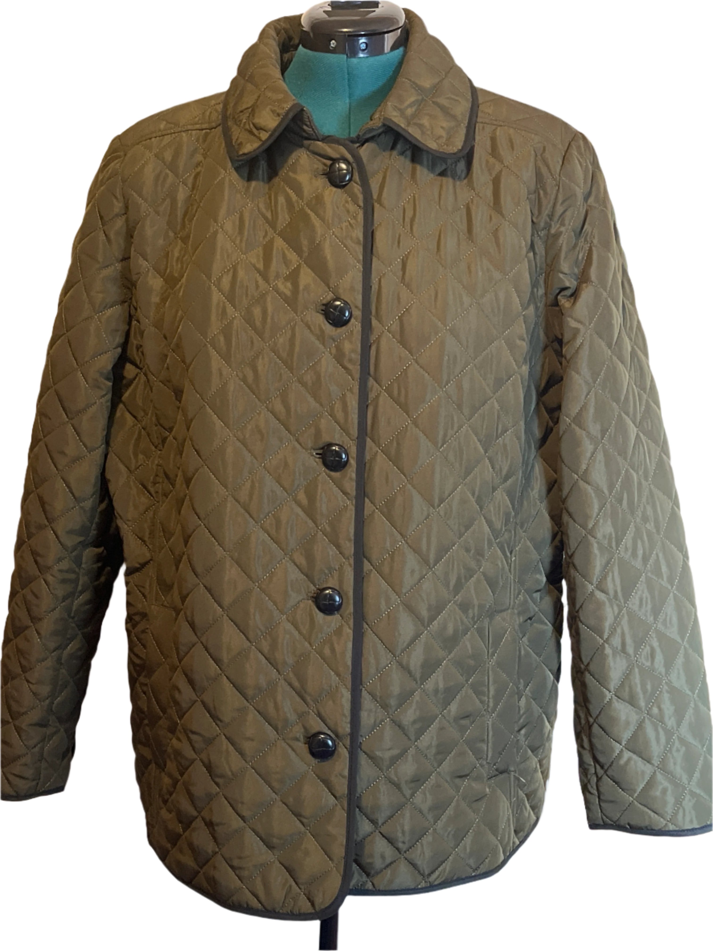 Jones New York-Light weight buttoned Hunter Green XL Jones New York coat