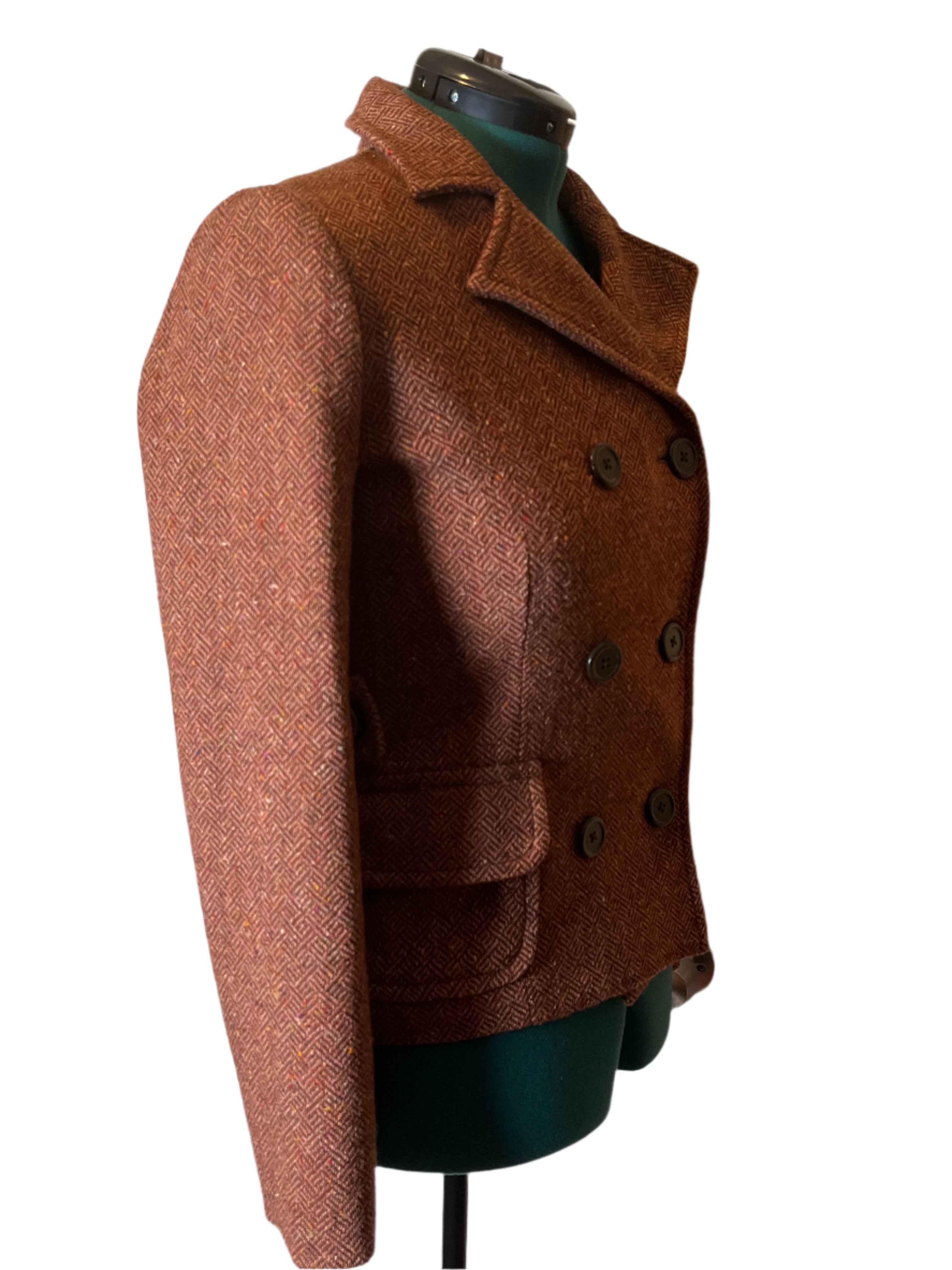 Gap warm and light Brown buttoned  (size 6) pea coat