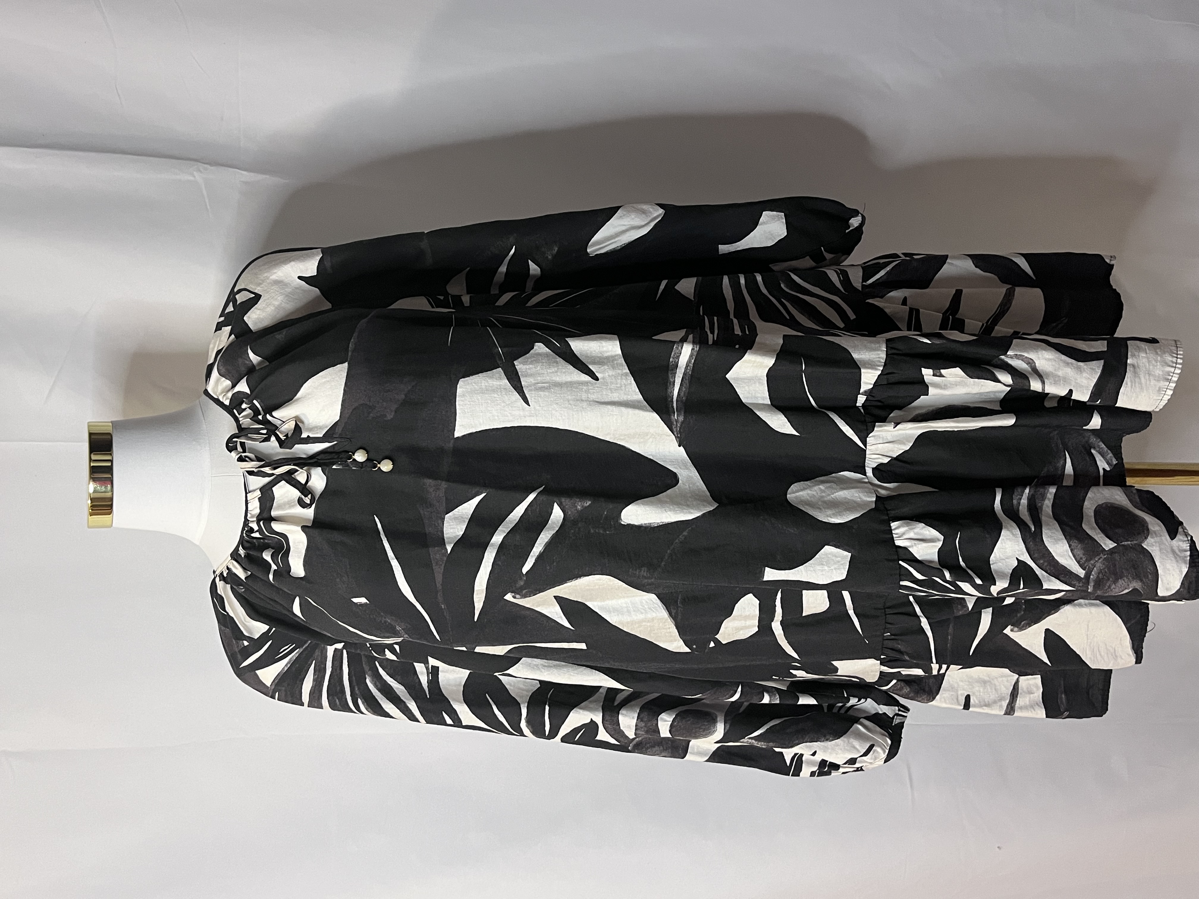 H&M Black and White Floral Dress