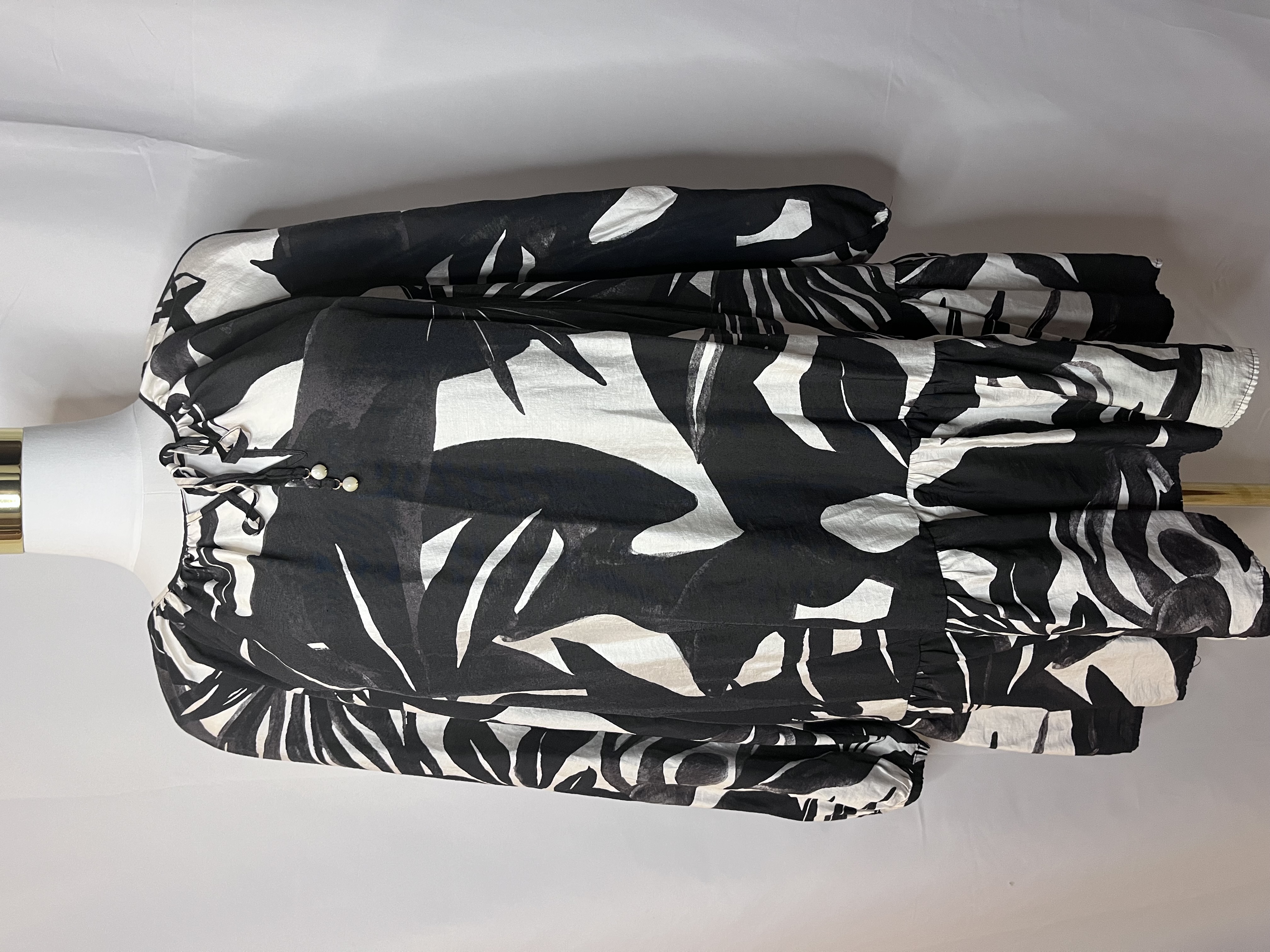 H&M Black and White Floral Dress