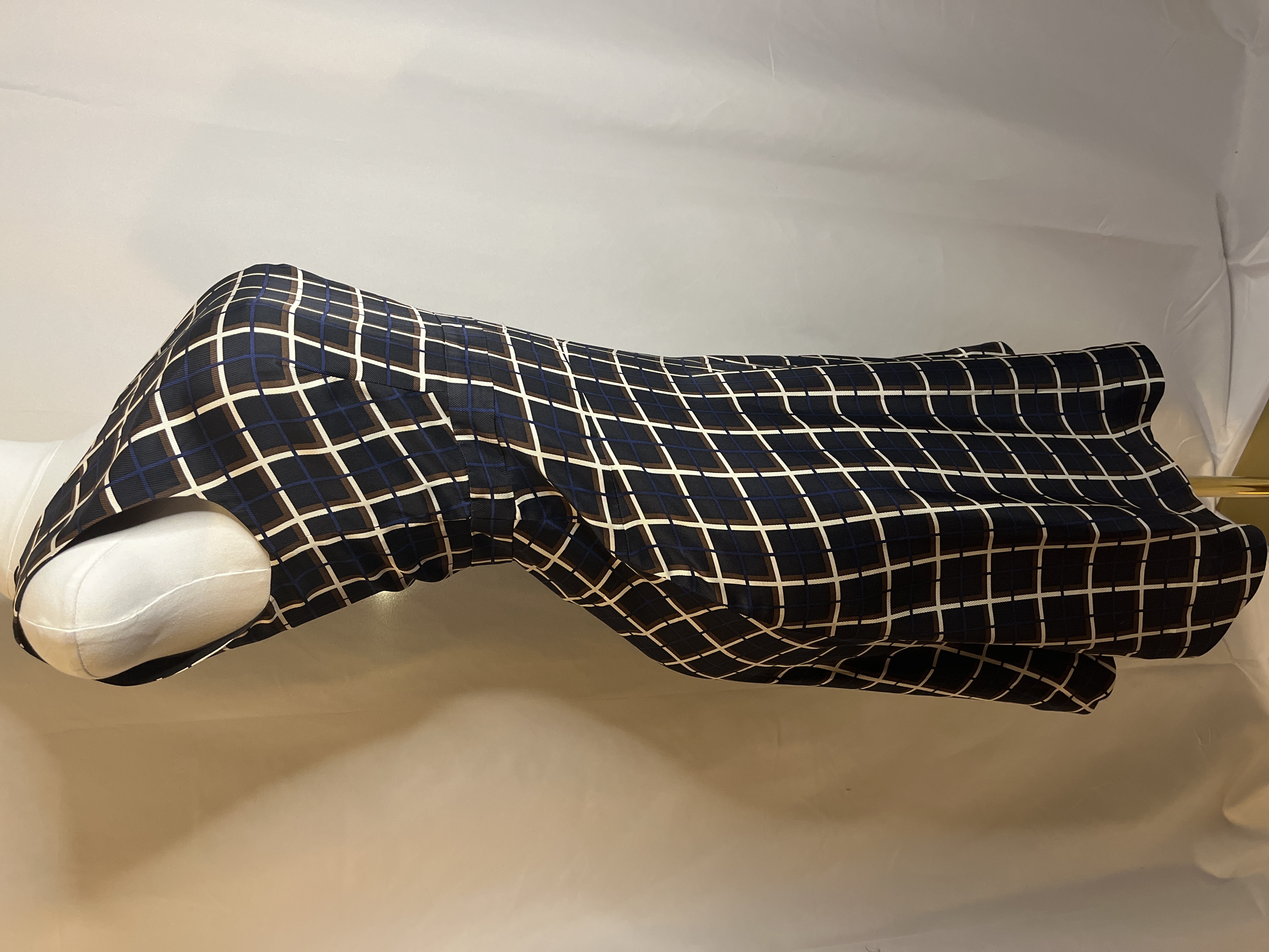 J. Crew-Navy Blue Checkered Dress