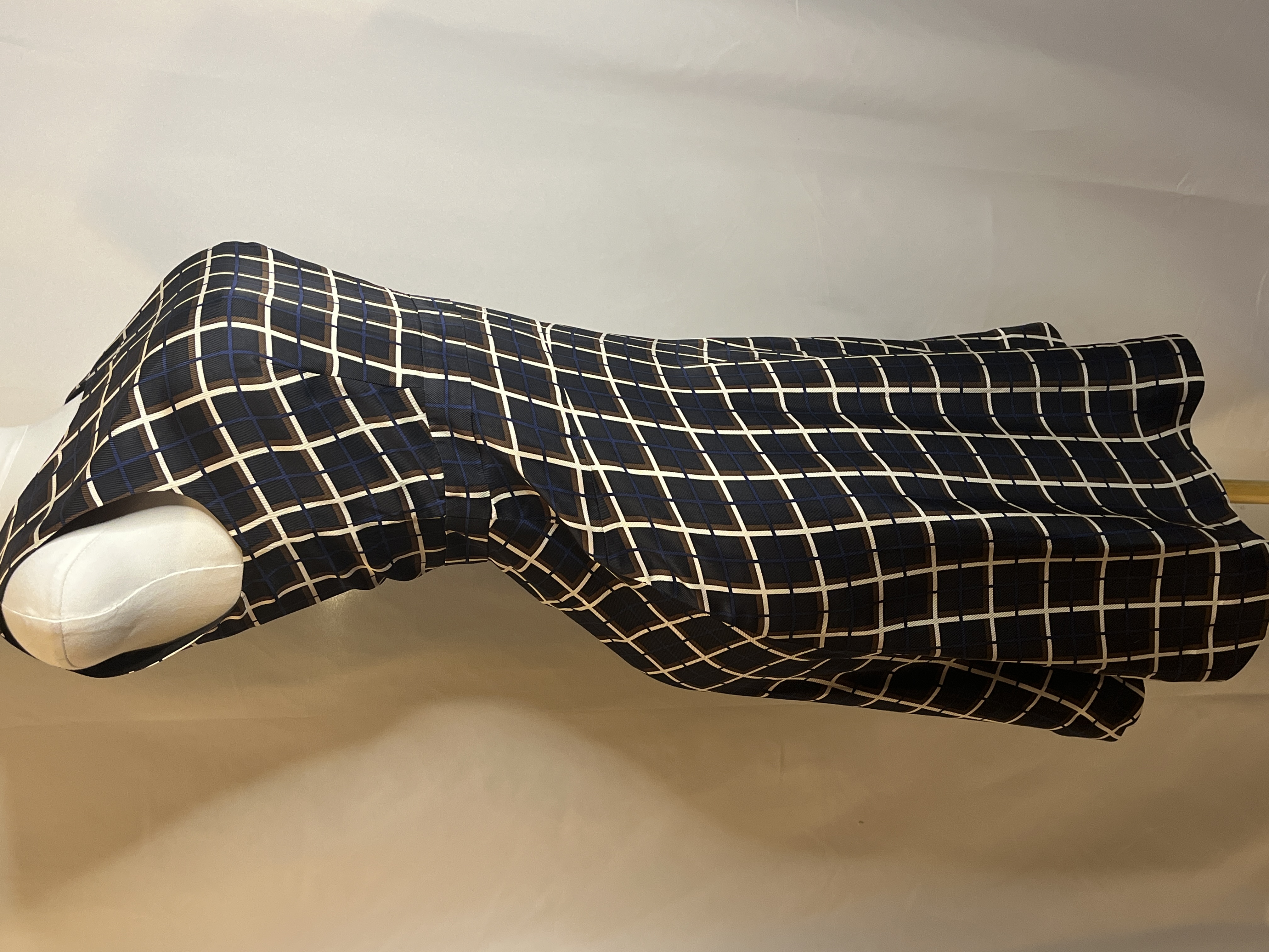 J. Crew-Navy Blue Checkered Dress