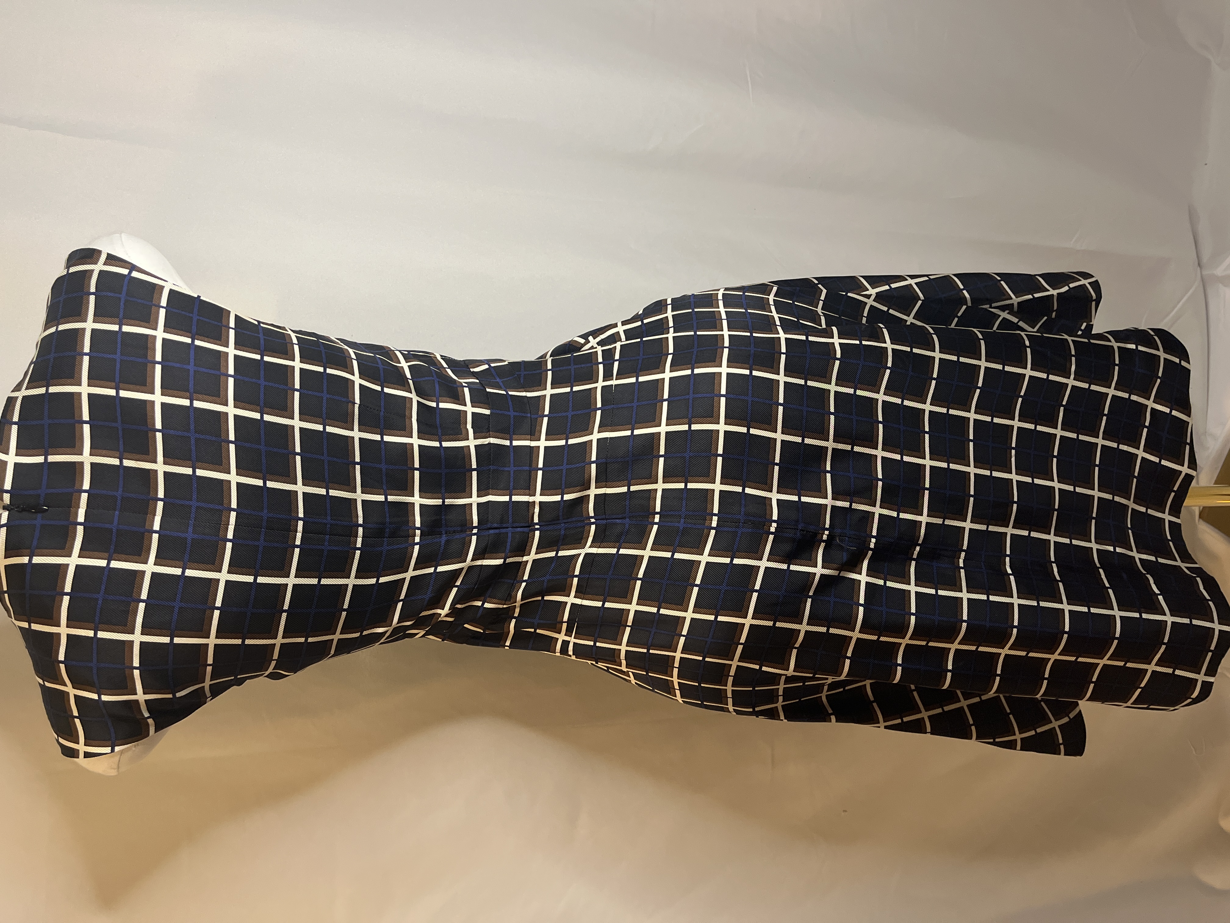 J. Crew-Navy Blue Checkered Dress