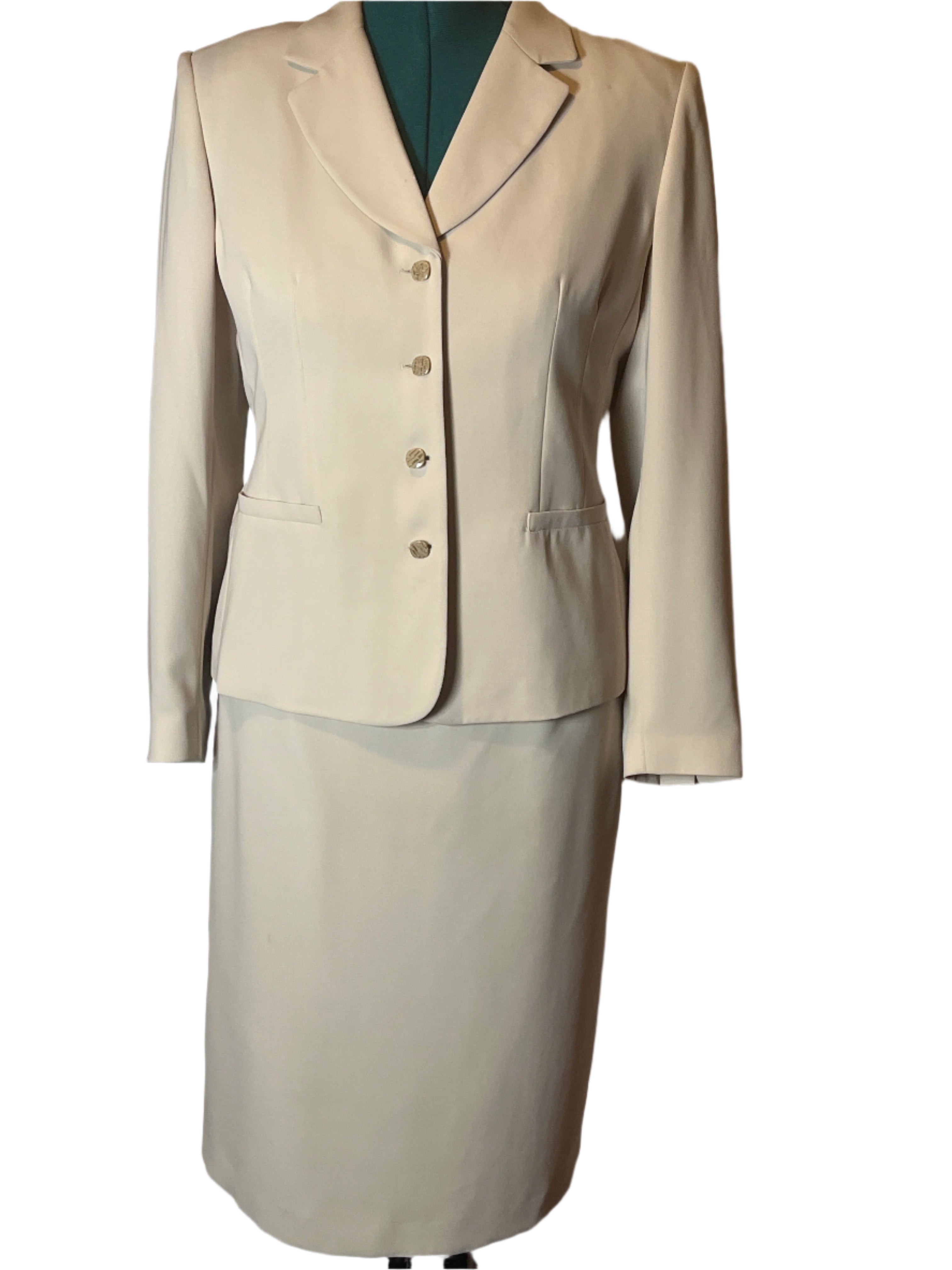 John Meyer-Women's Beige Skirt Suit