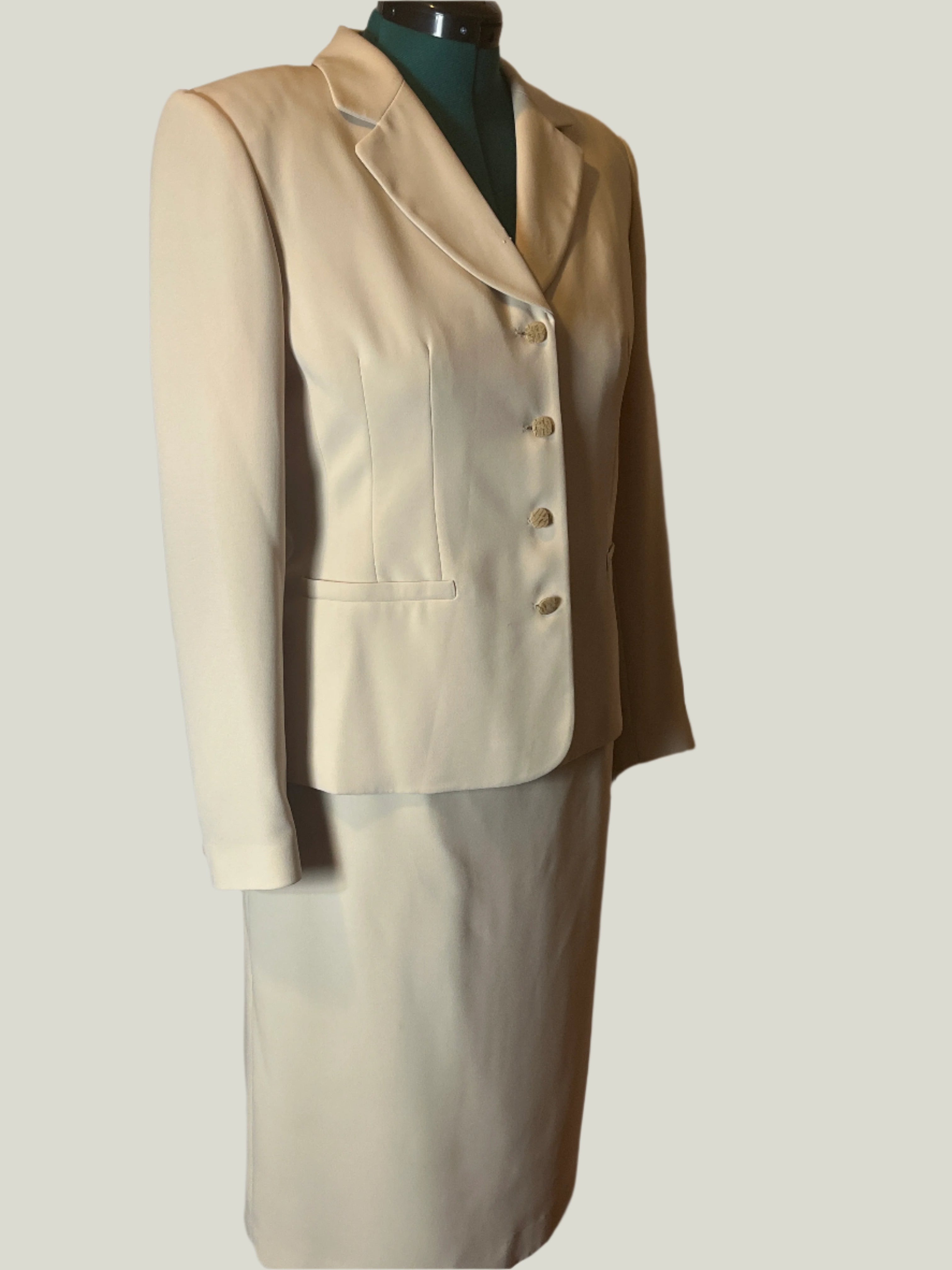 John Meyer-Women's Beige Skirt Suit