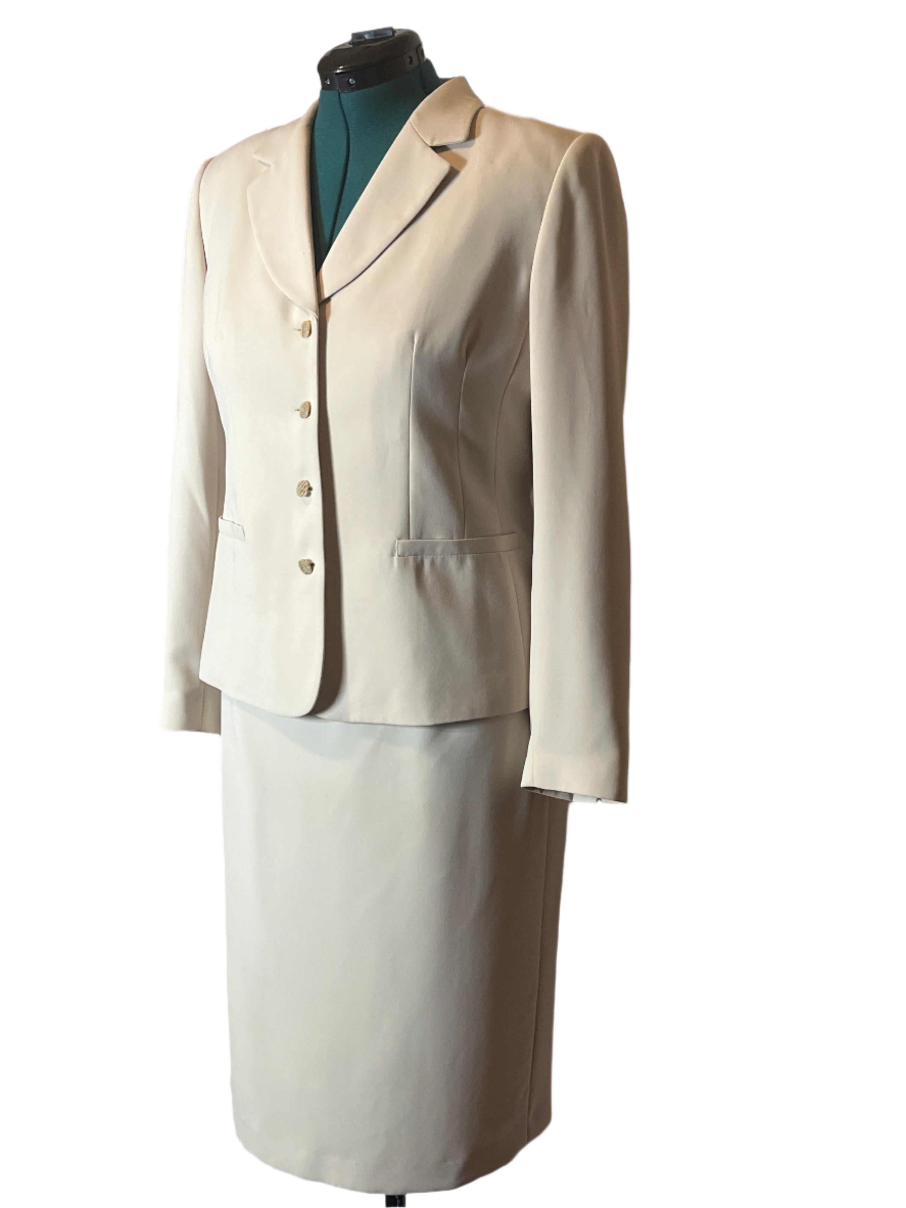 John Meyer-Women's Beige Skirt Suit