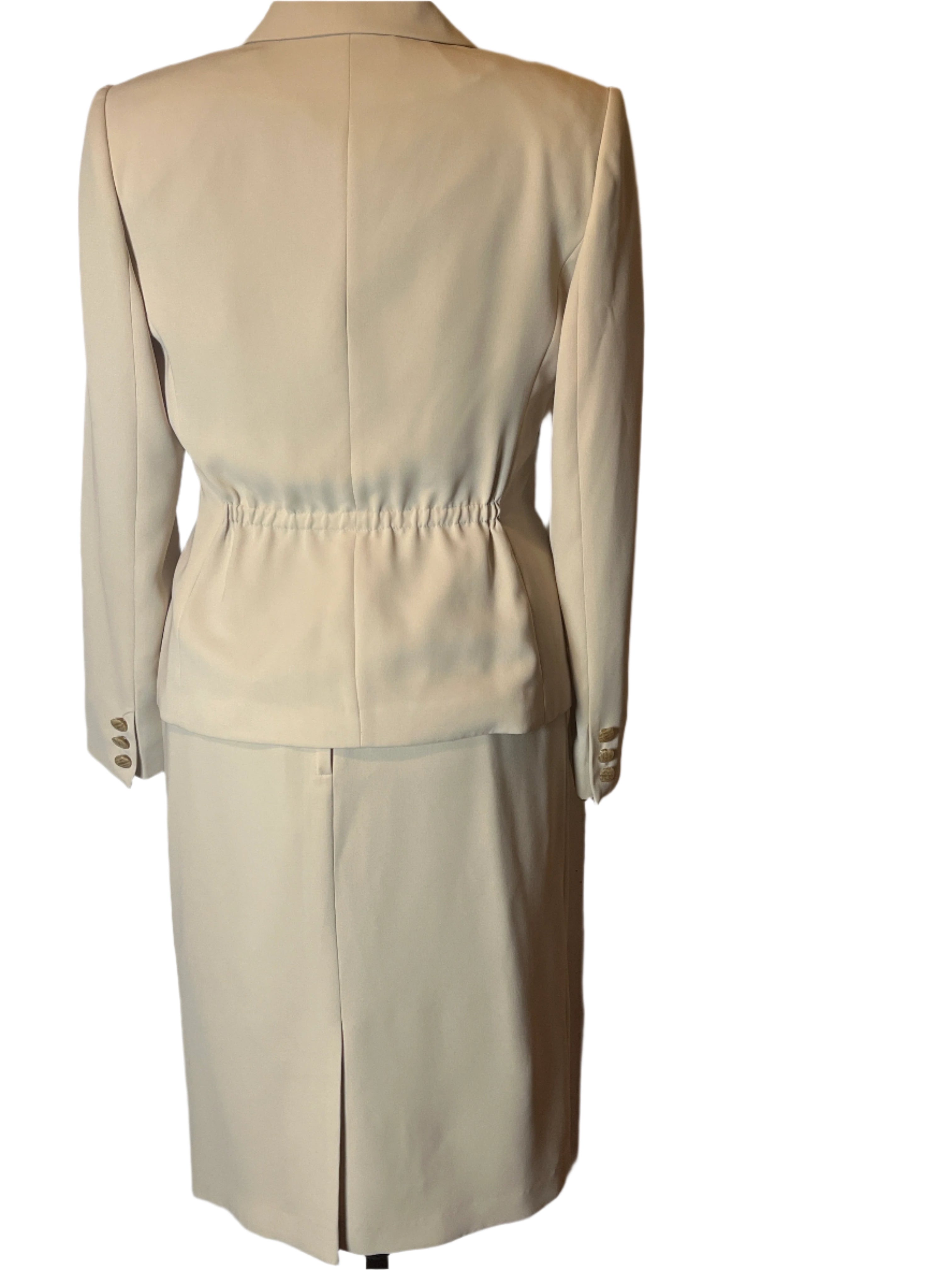 John Meyer-Women's Beige Skirt Suit