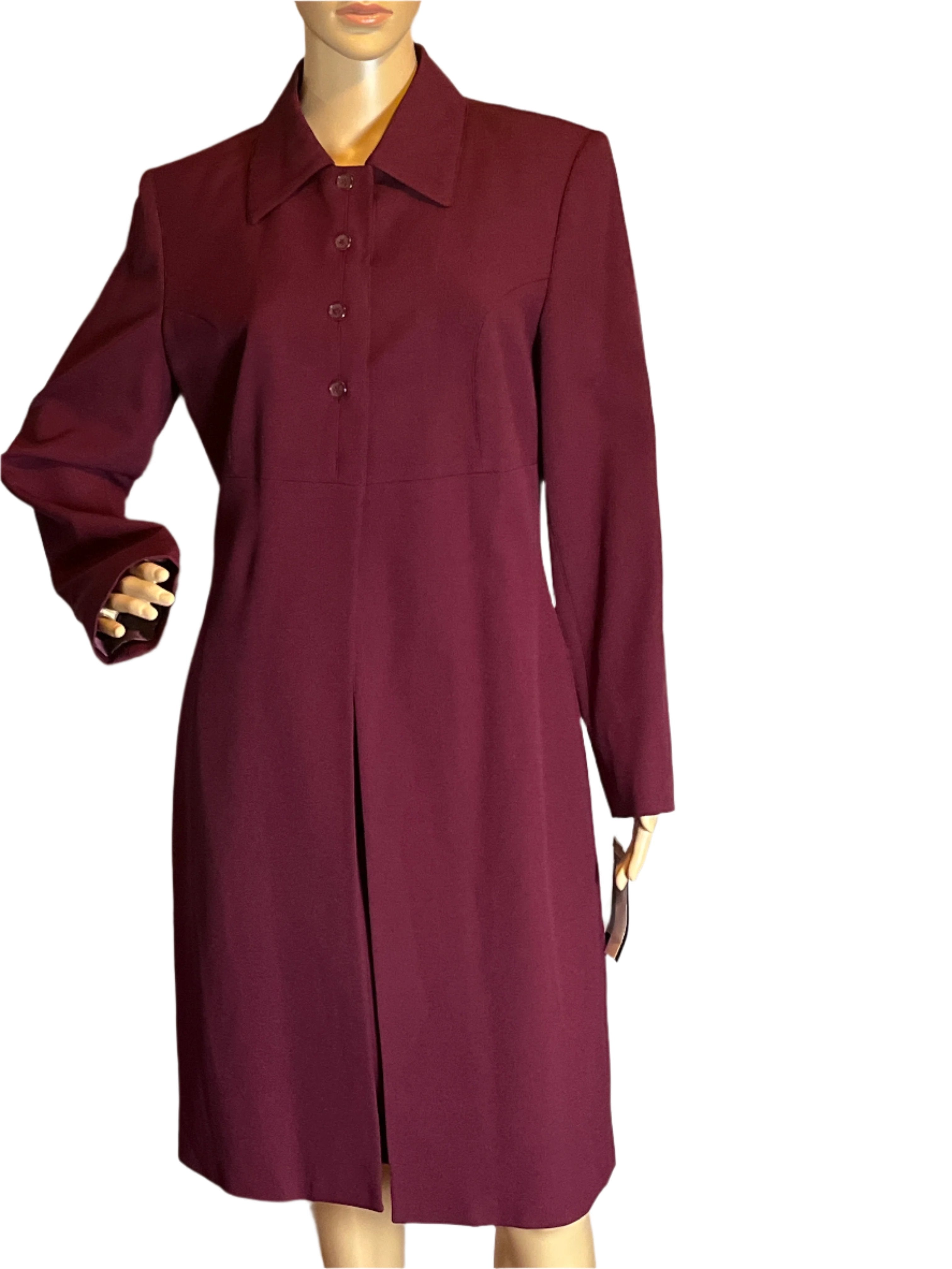 Harve Bernard- Burgundy long jacket and skirt suit set(size 10)
