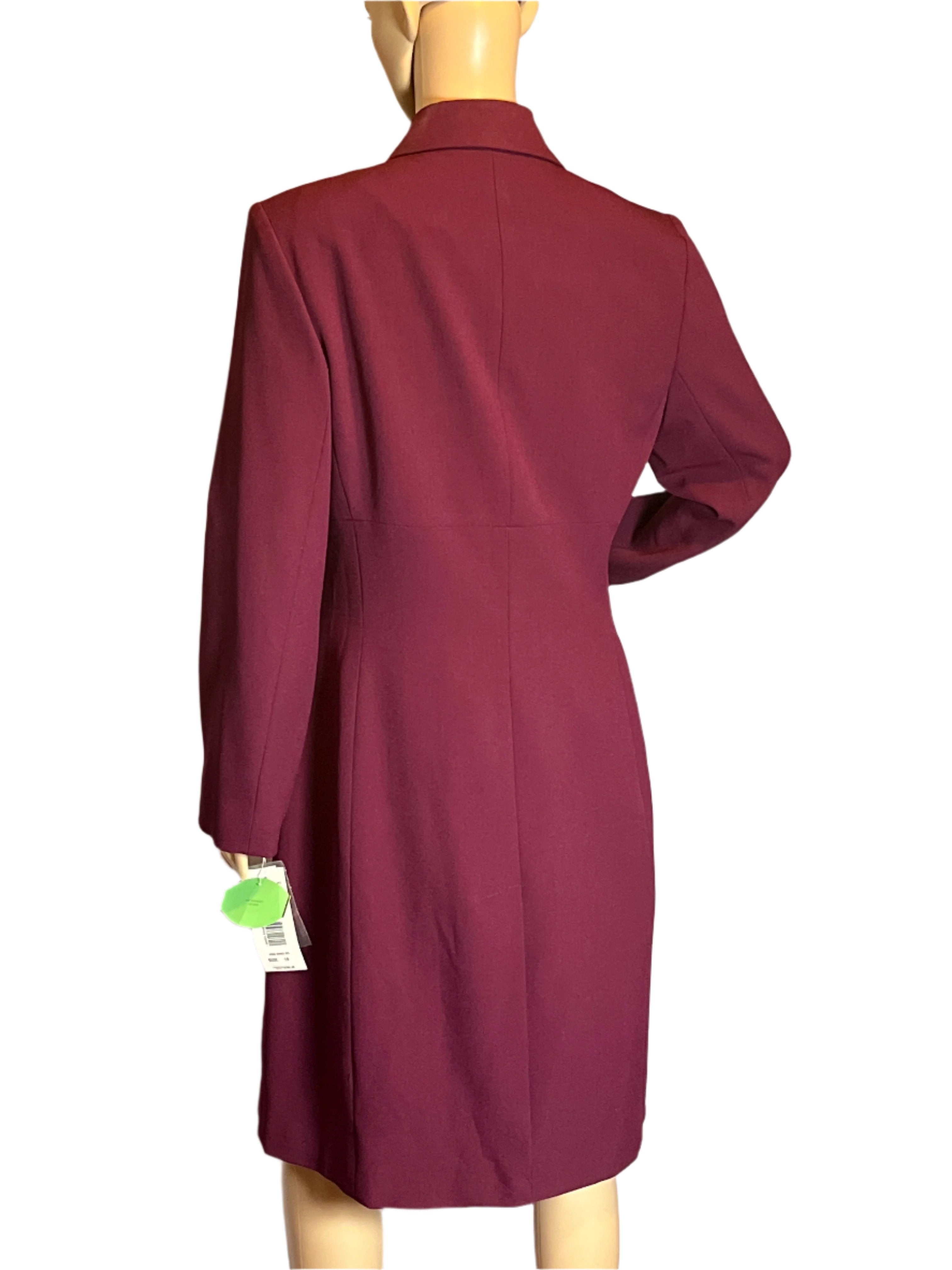 New with tag- Harve Bernard- Burgundy long jacket and skirt suit set(size 10)