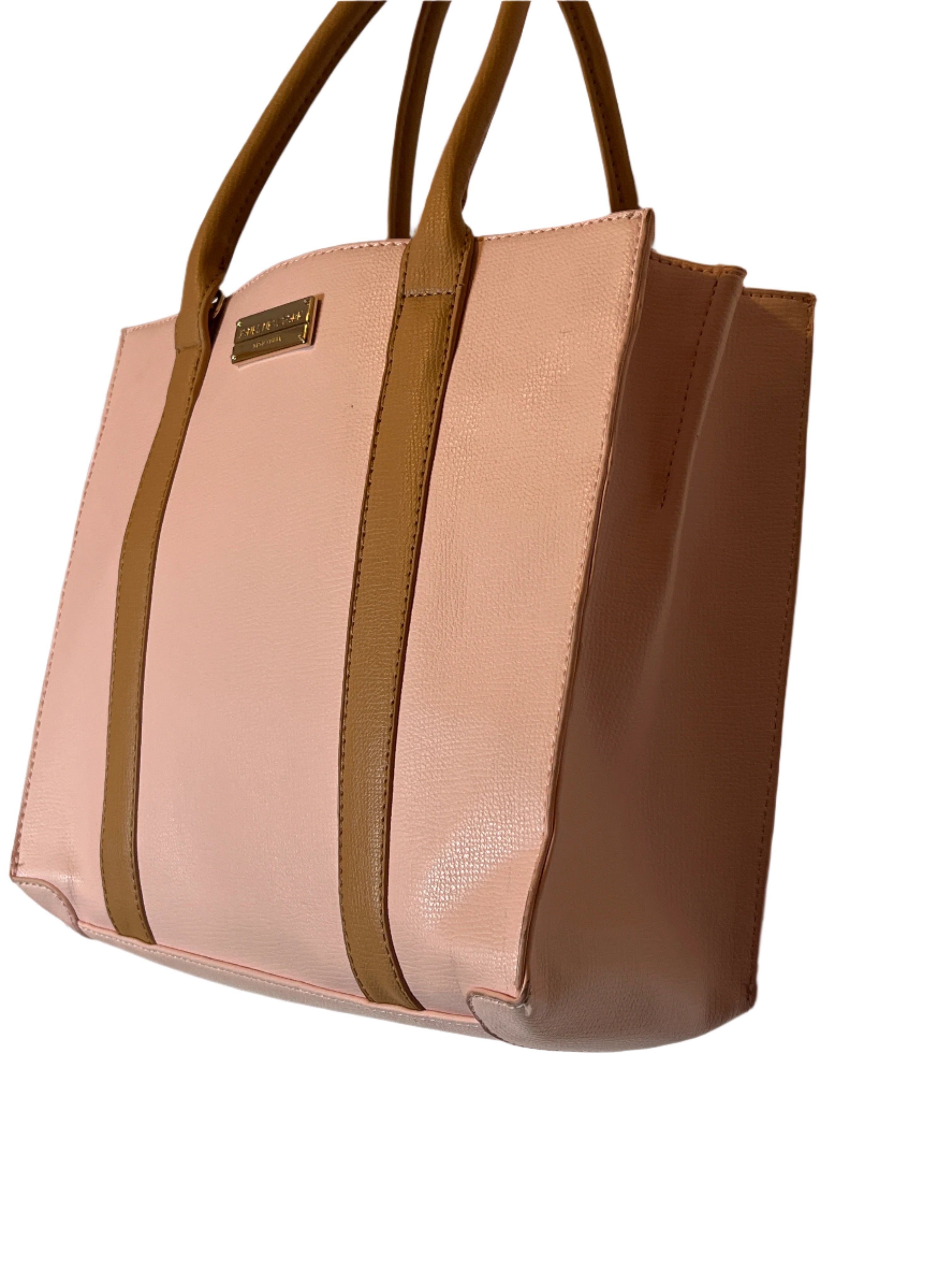 Jones New York-Pink and Brown Handbag