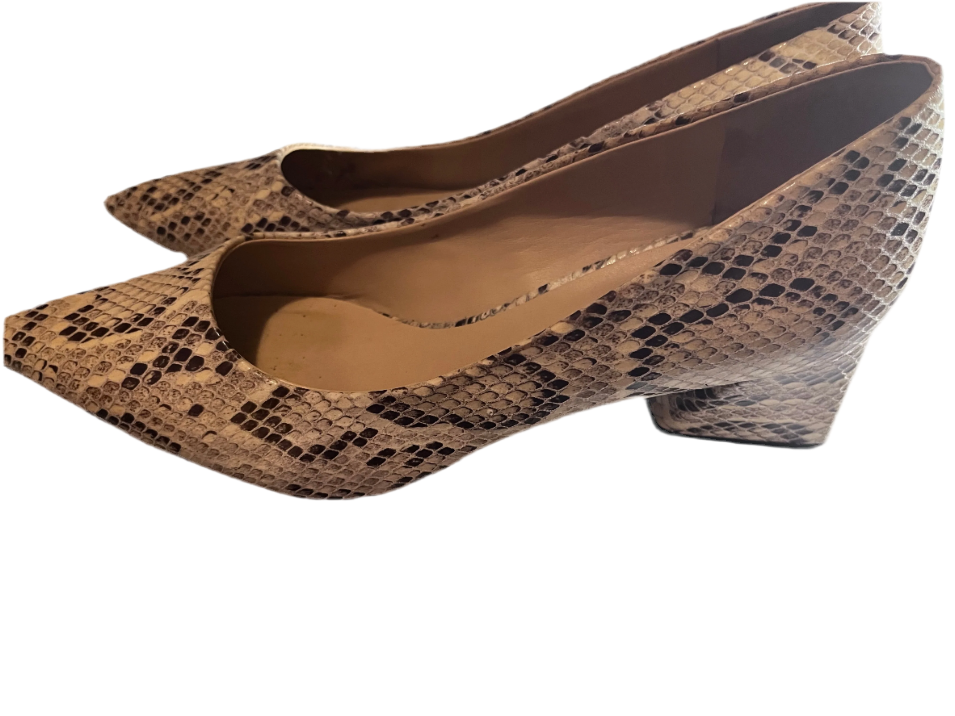 Franco Sarto-Snake Print Pointed Toe Flats