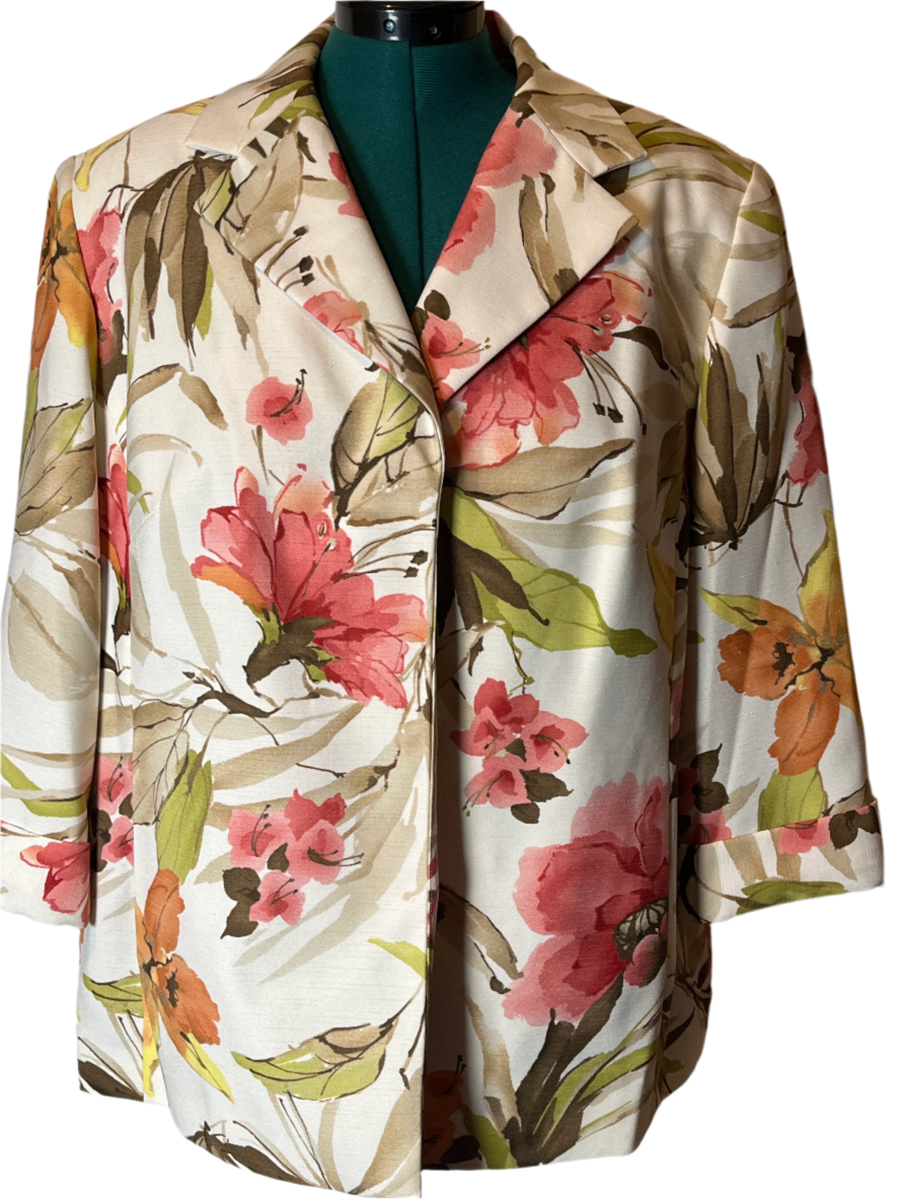Alfred Dunner-Floral Print Jacket (size 18W)