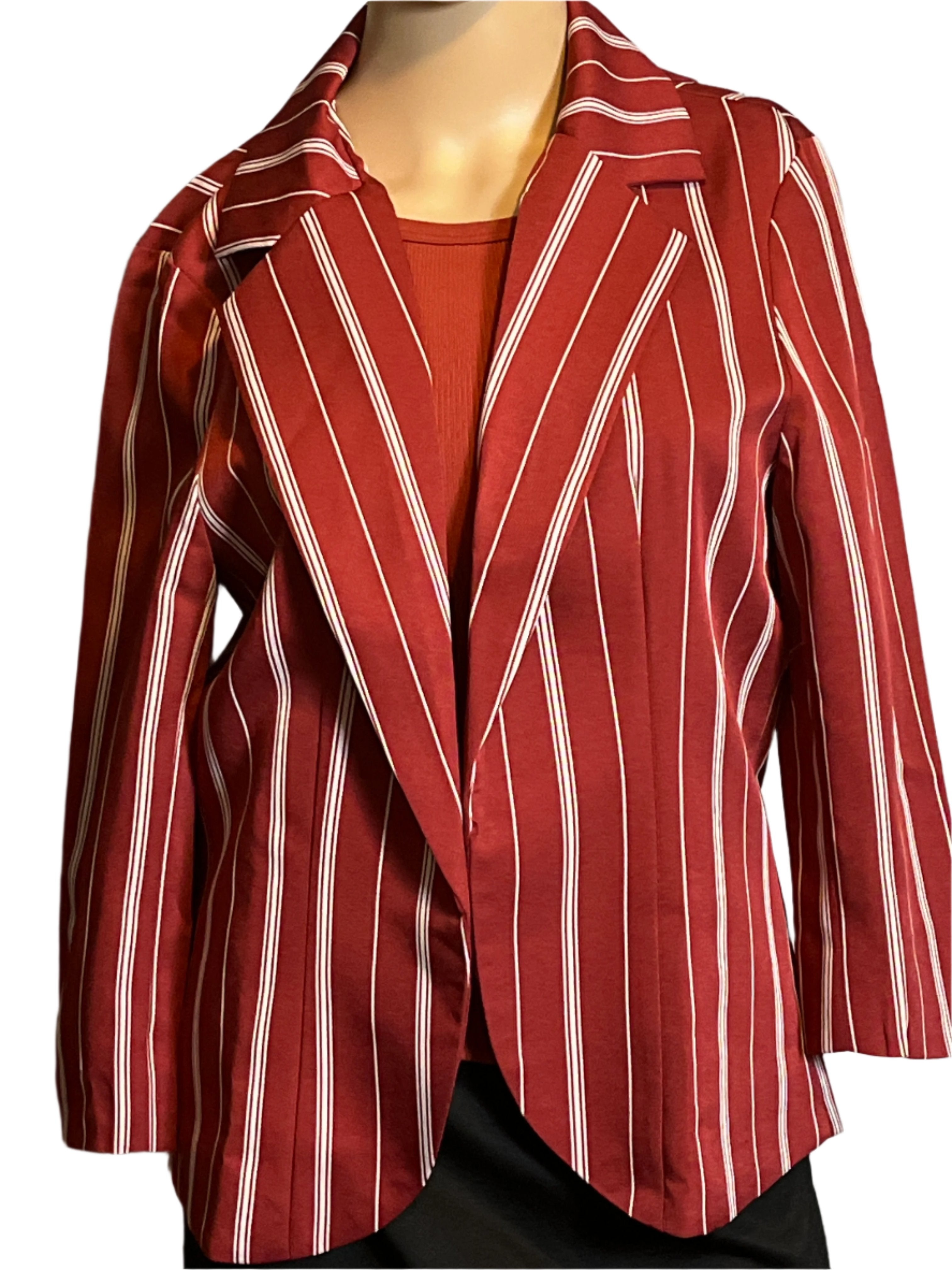 Allegra - Striped Red Blazer (size M)