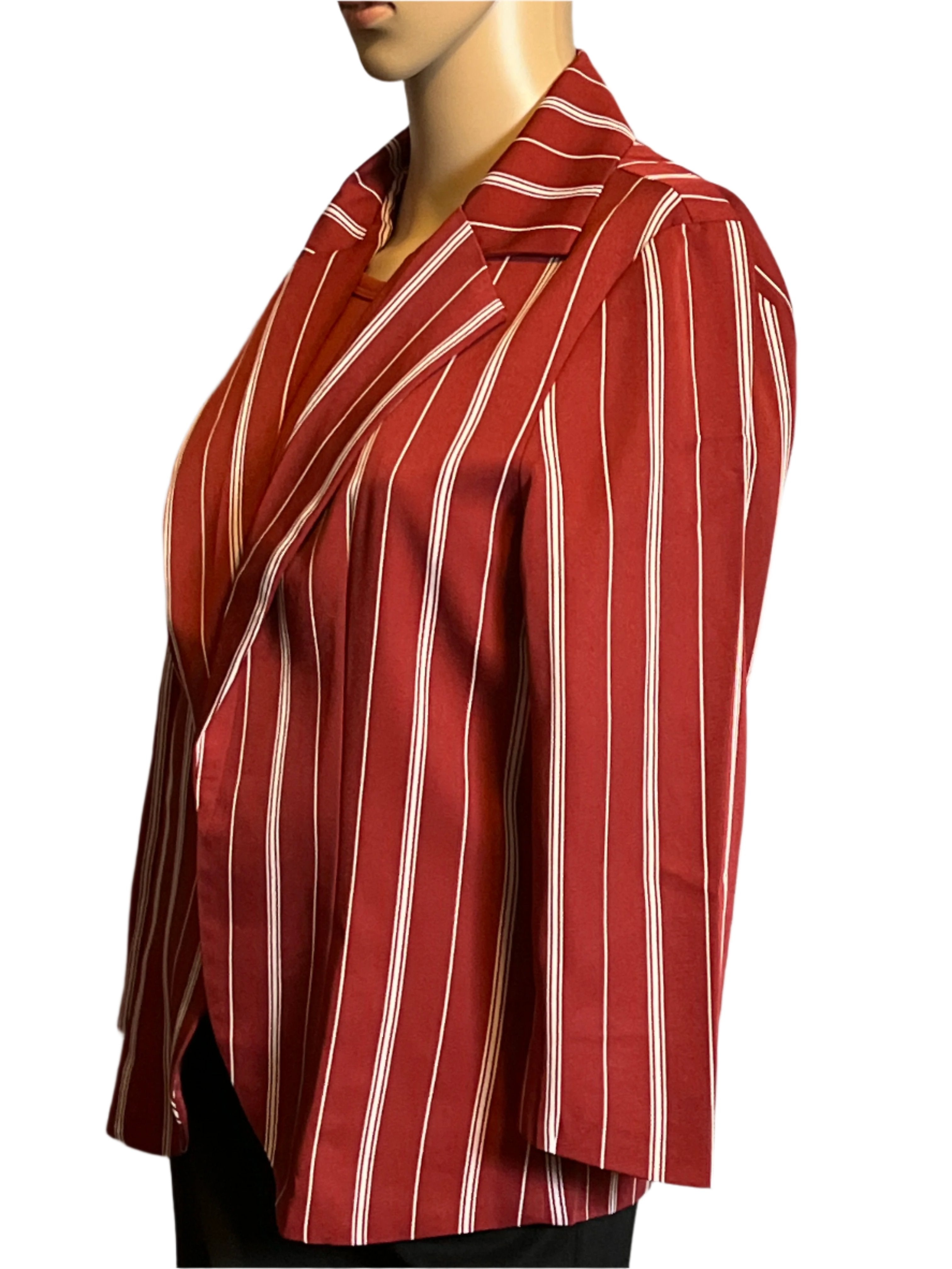 Allegra - Striped Red Blazer (size M)