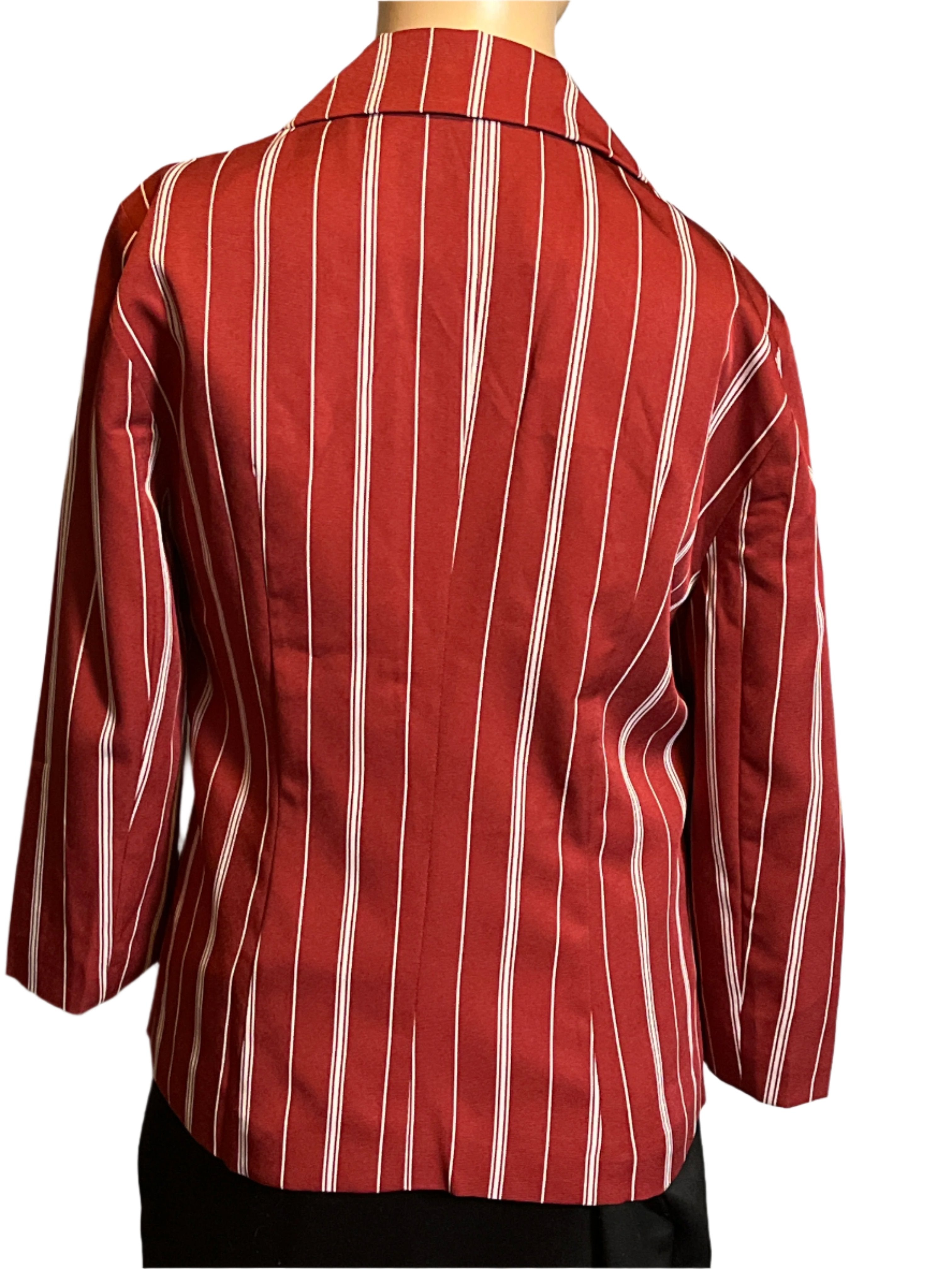 Allegra - Striped Red Blazer (size M)