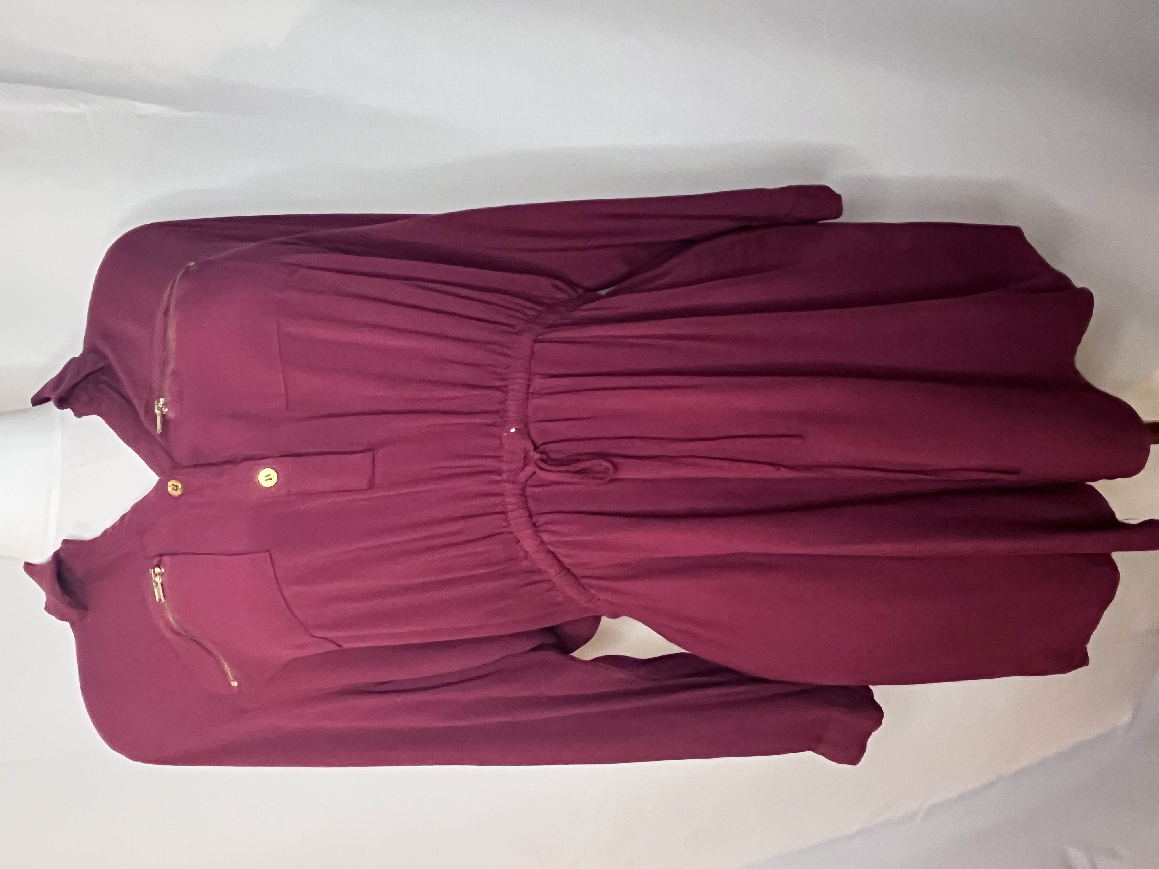 Louise Parker Burgundy Button-Down Dress