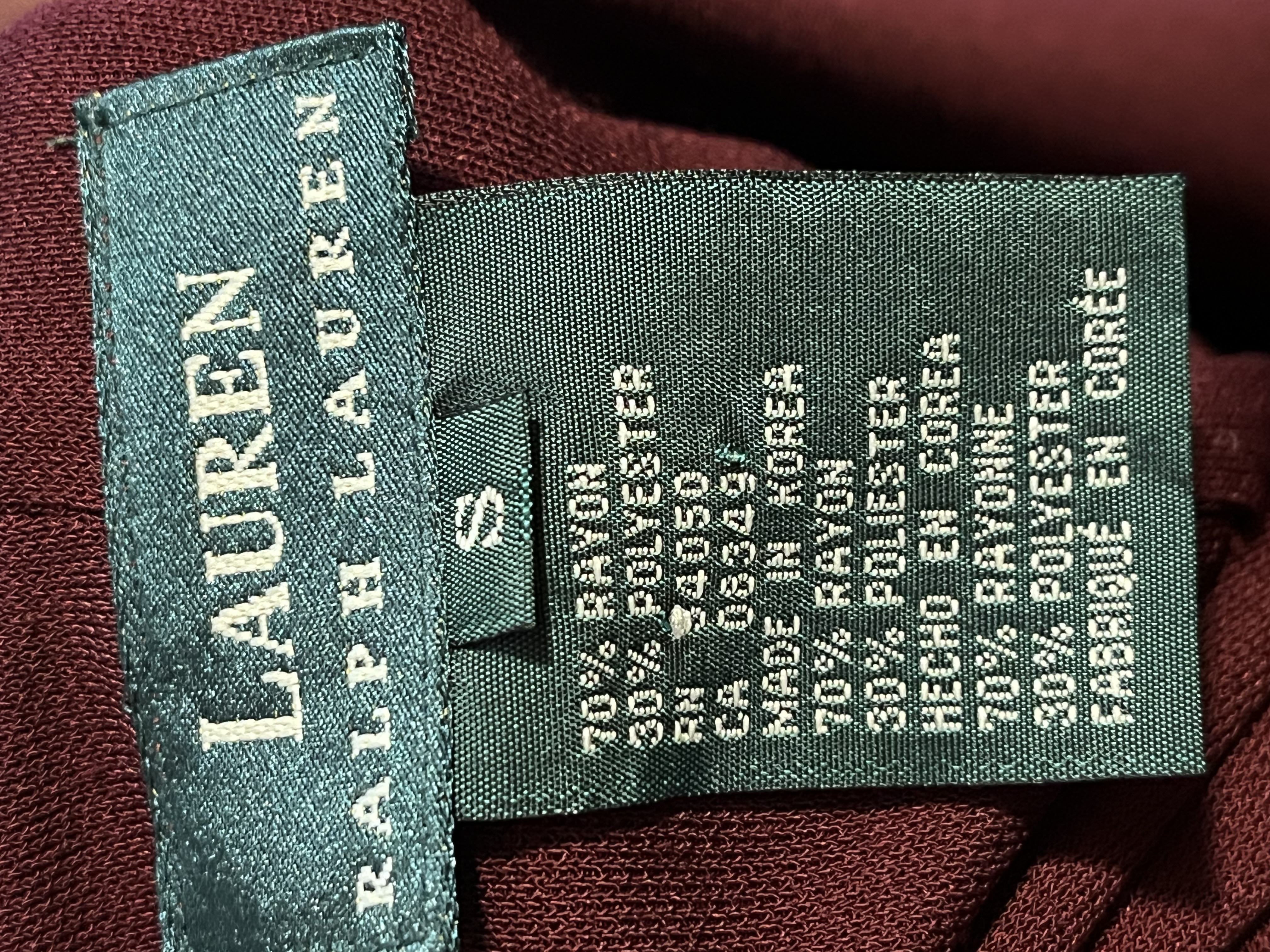 Ralph Lauren-Elegant Burgundy Dress (size S)