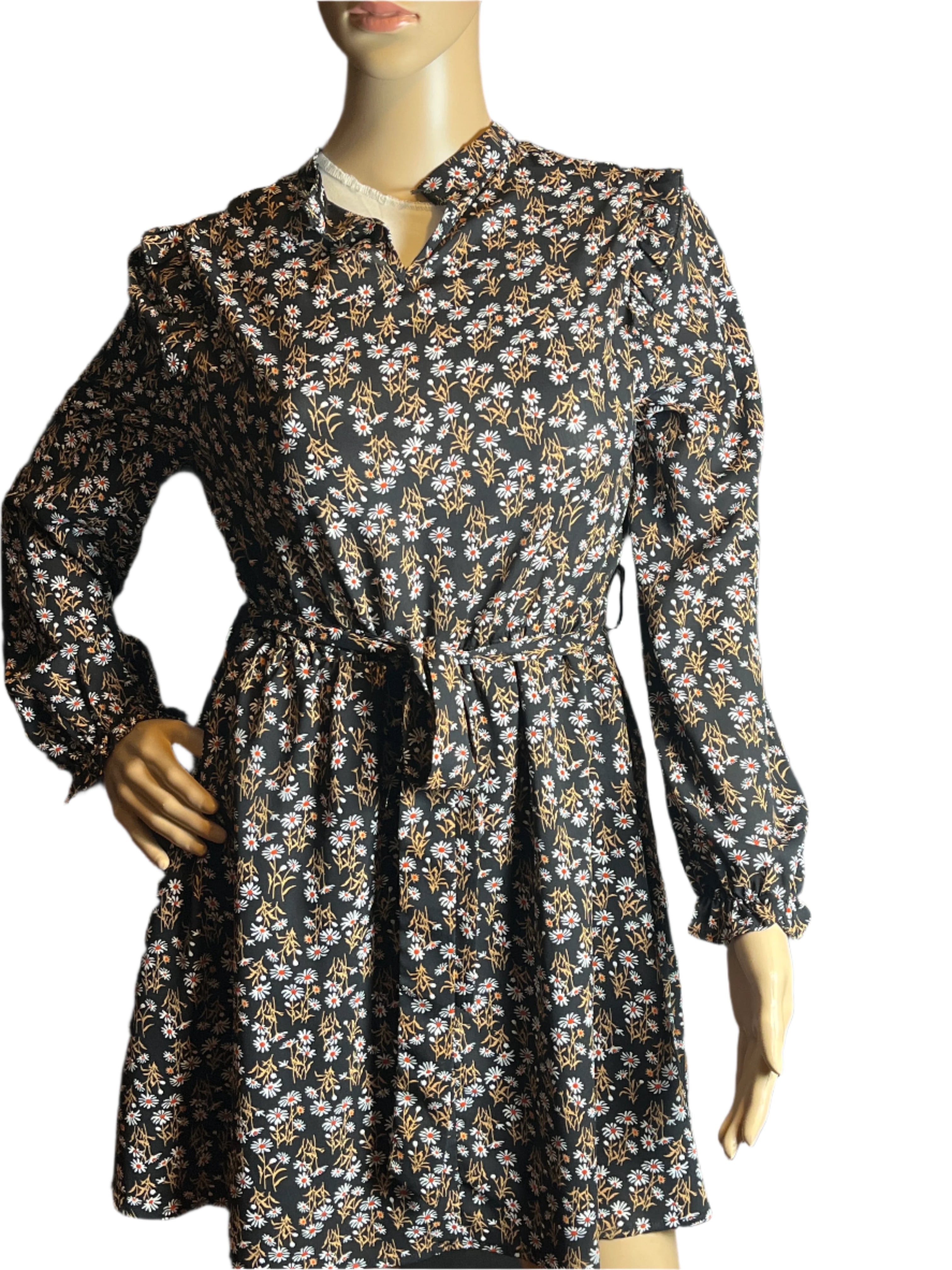 Allegra K- Floral Print Dress (size small)