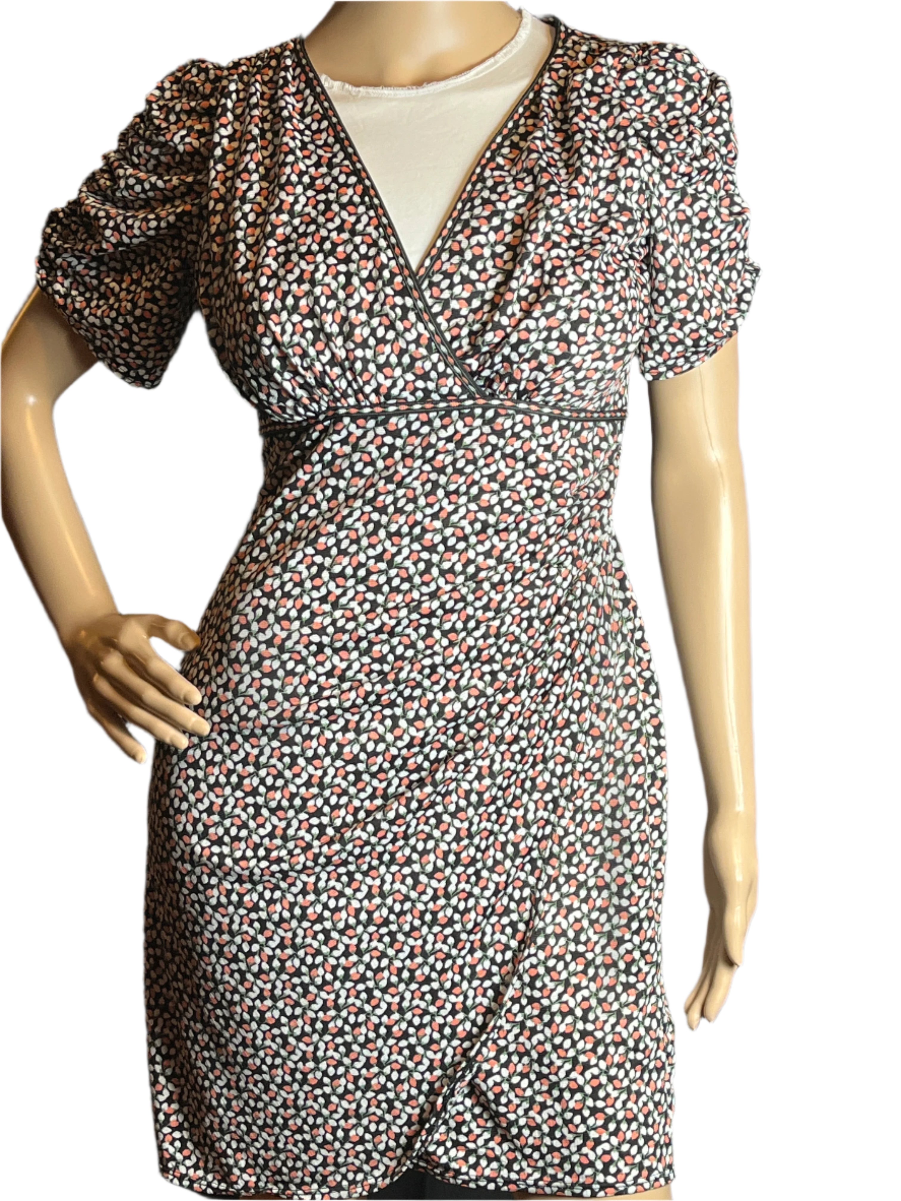 Max Studio -Floral Wrap Dress (size small)