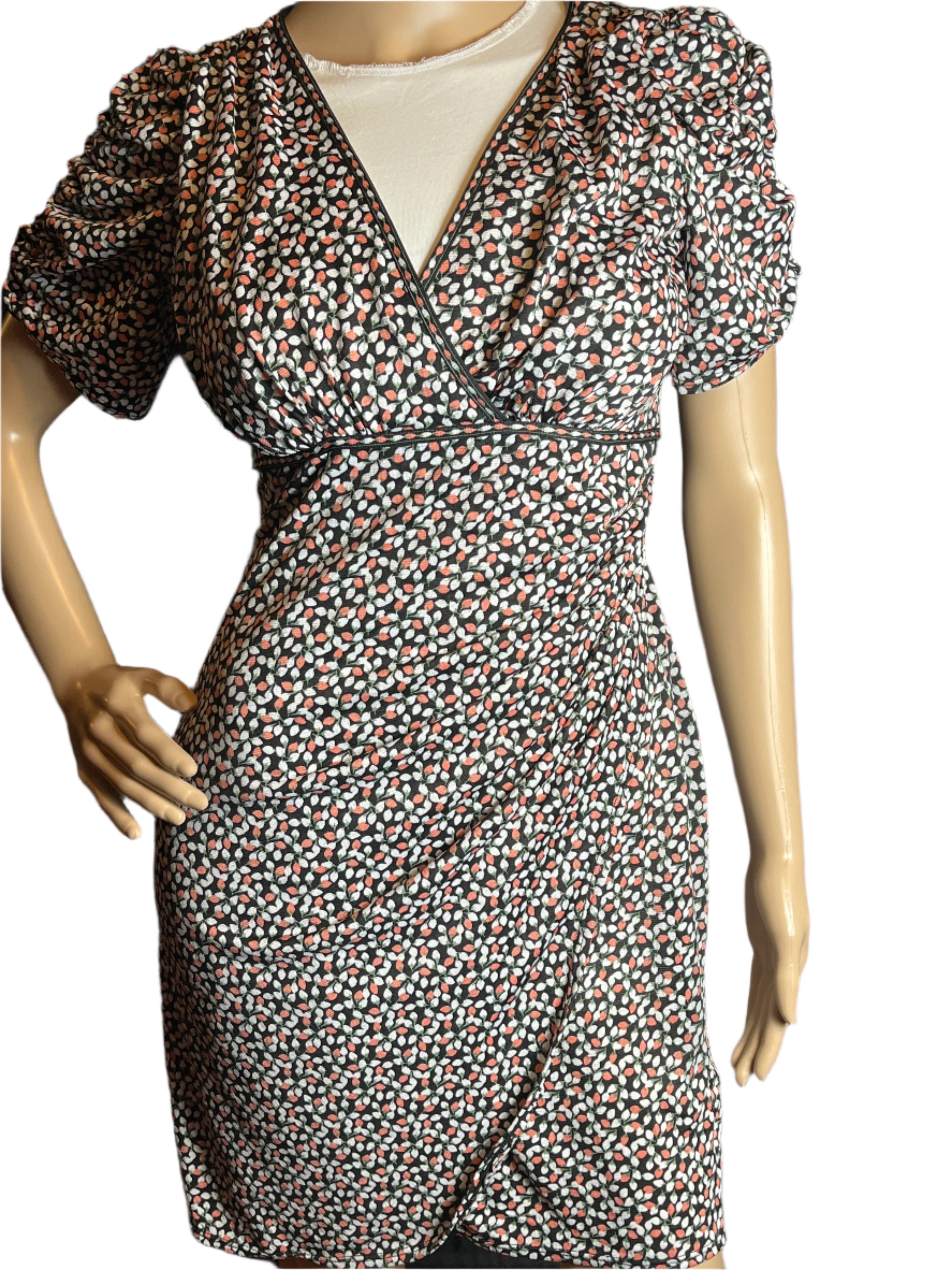 Max Studio -Floral Wrap Dress (size small)