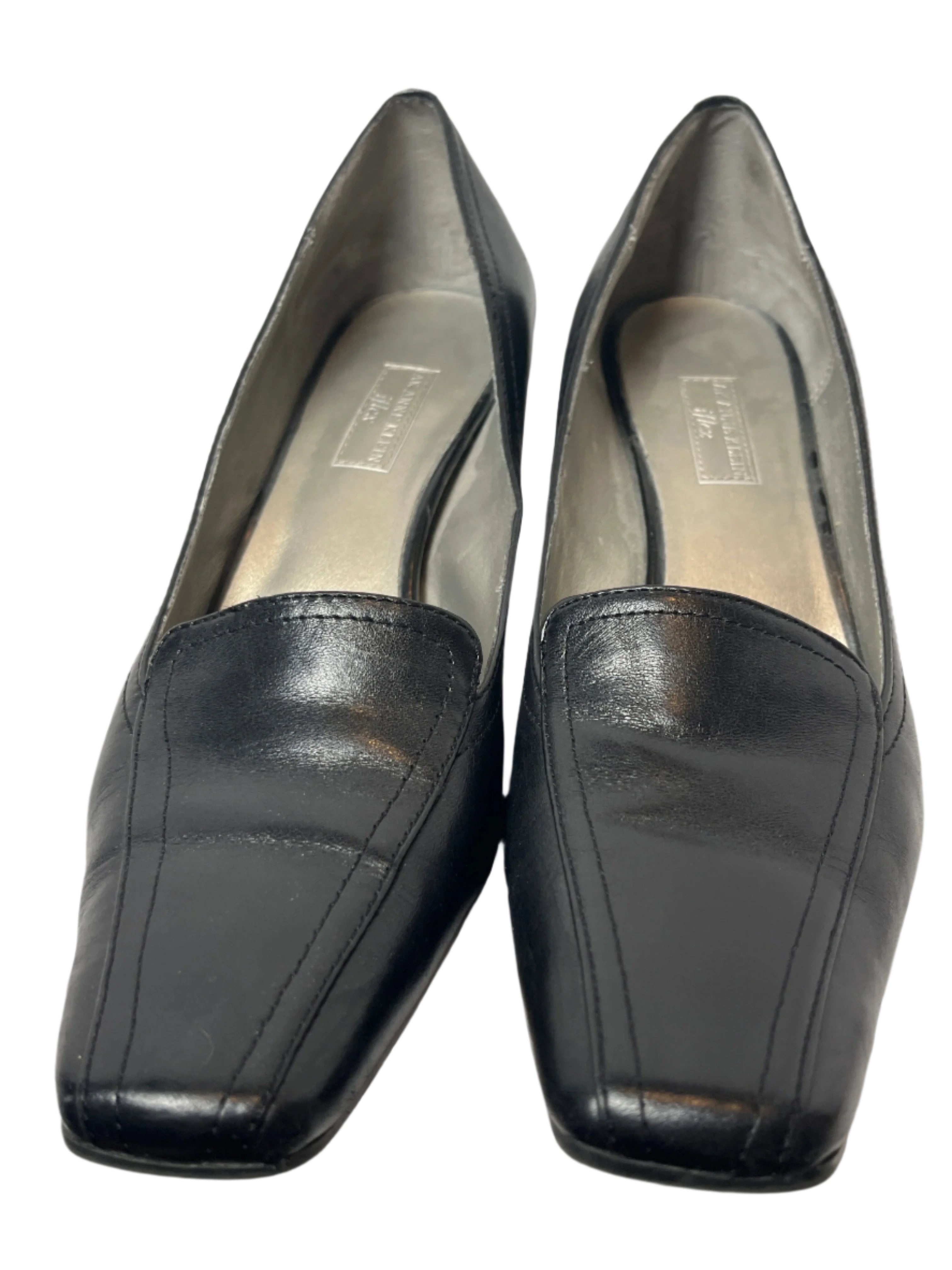Black Leather Women's Shoes(size 7M)