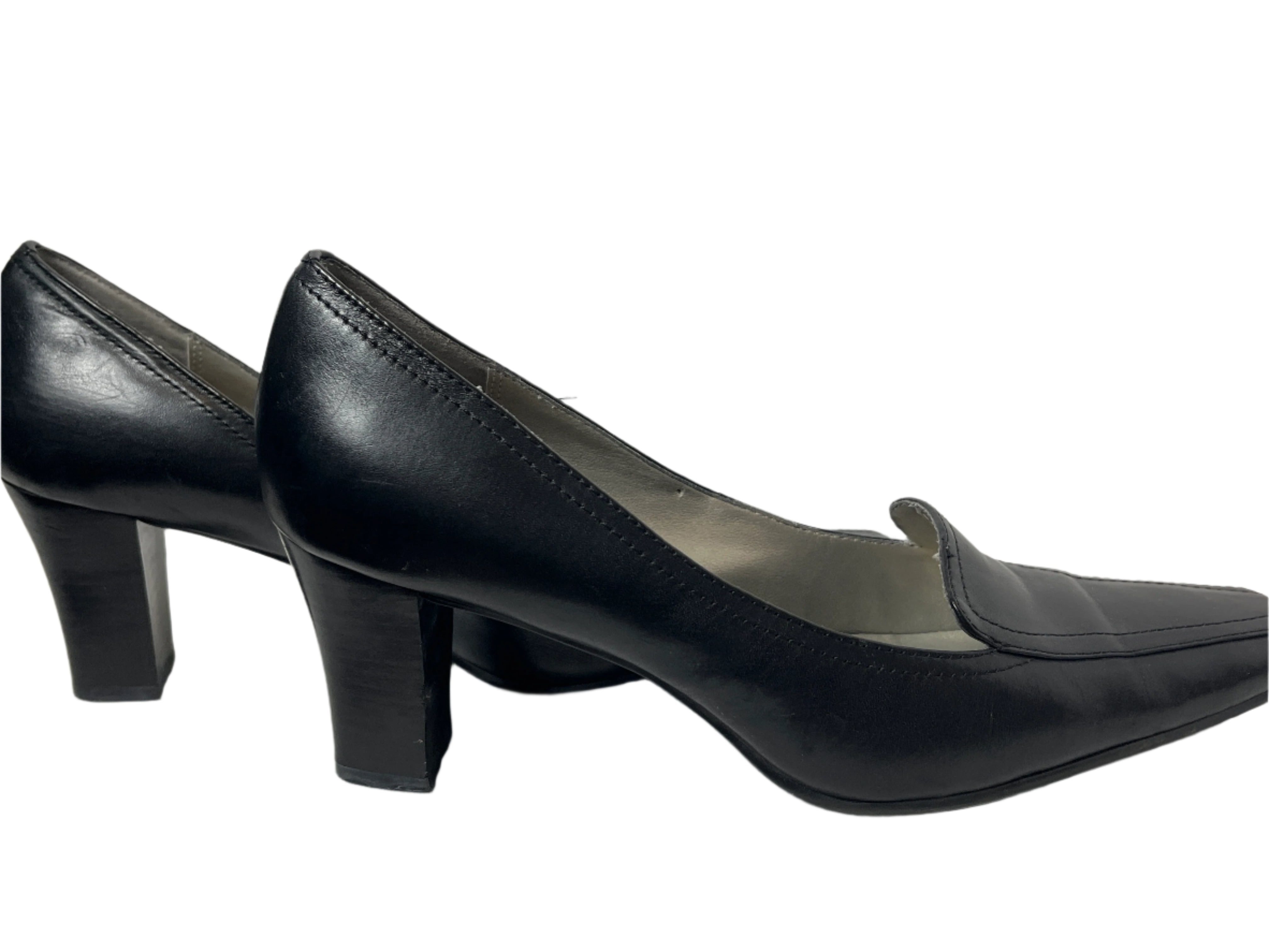 Black Leather Women's Shoes(size 7M)
