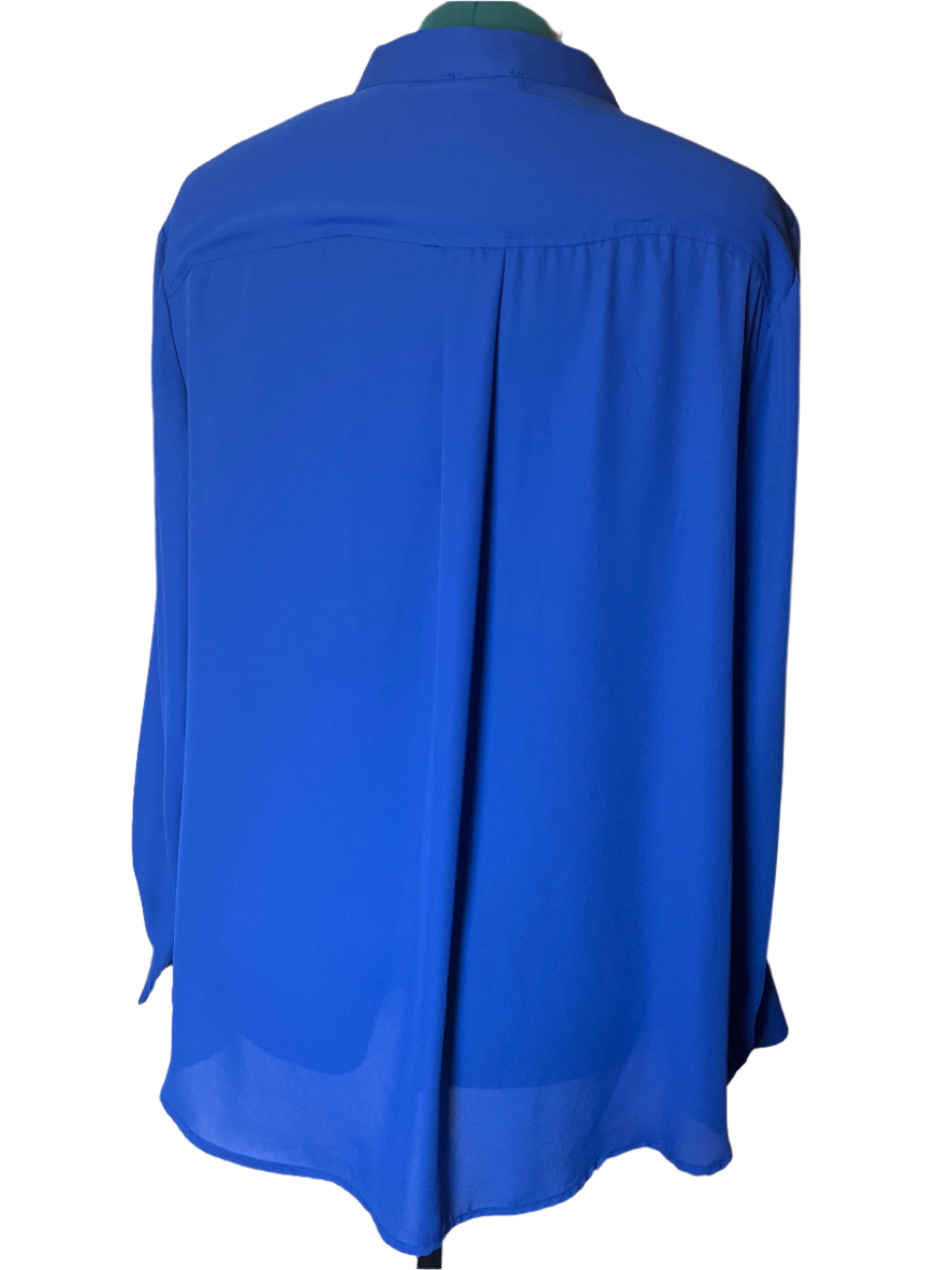 Dahlia-Blue Button-Up Shirt (size 2x)