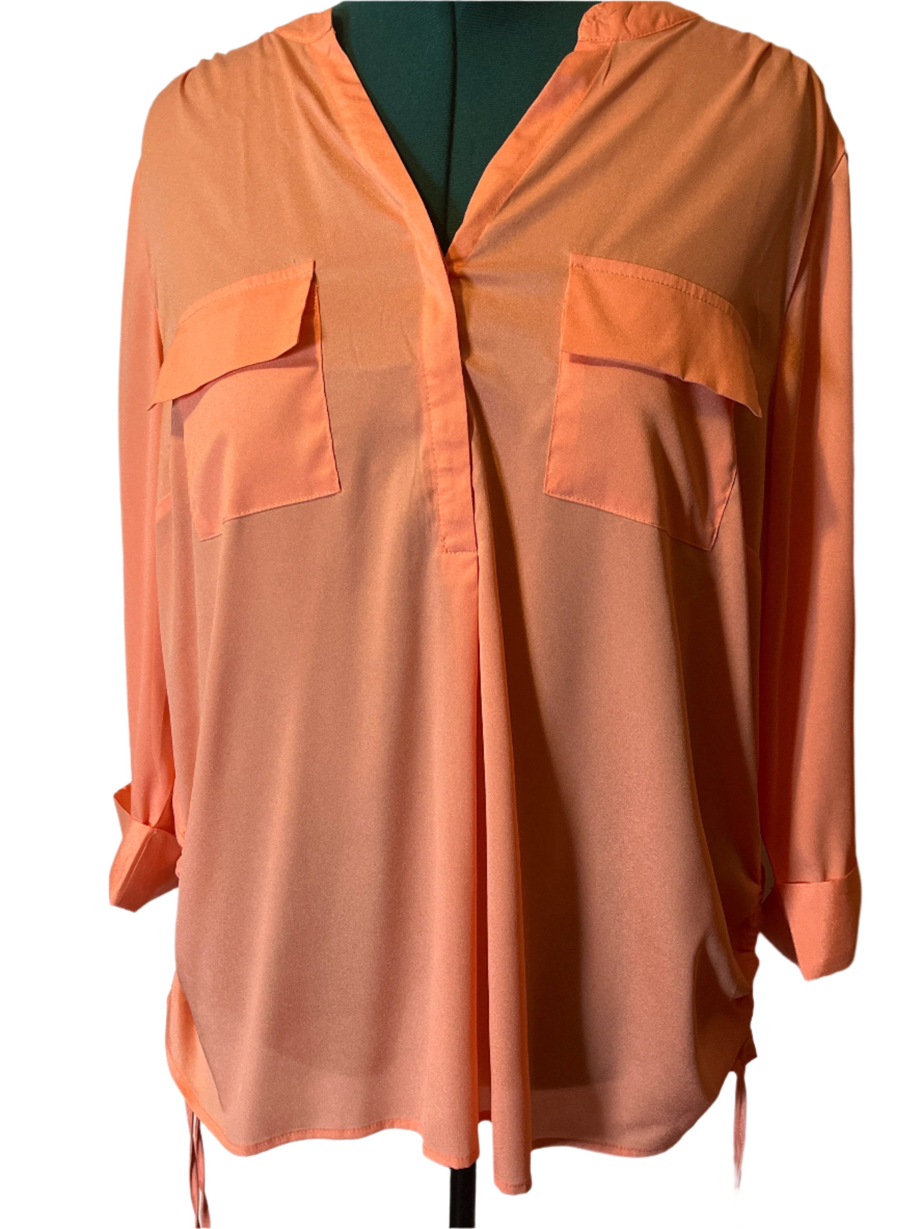 Sara Michelle- Peach Women's Blouse (size 2x)